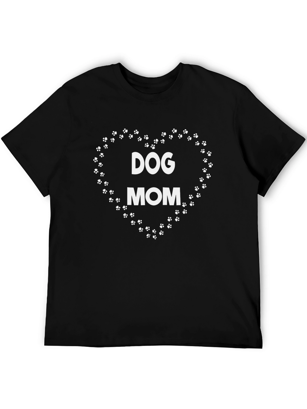 Dog Mom Heart Paw Print T-Shirt