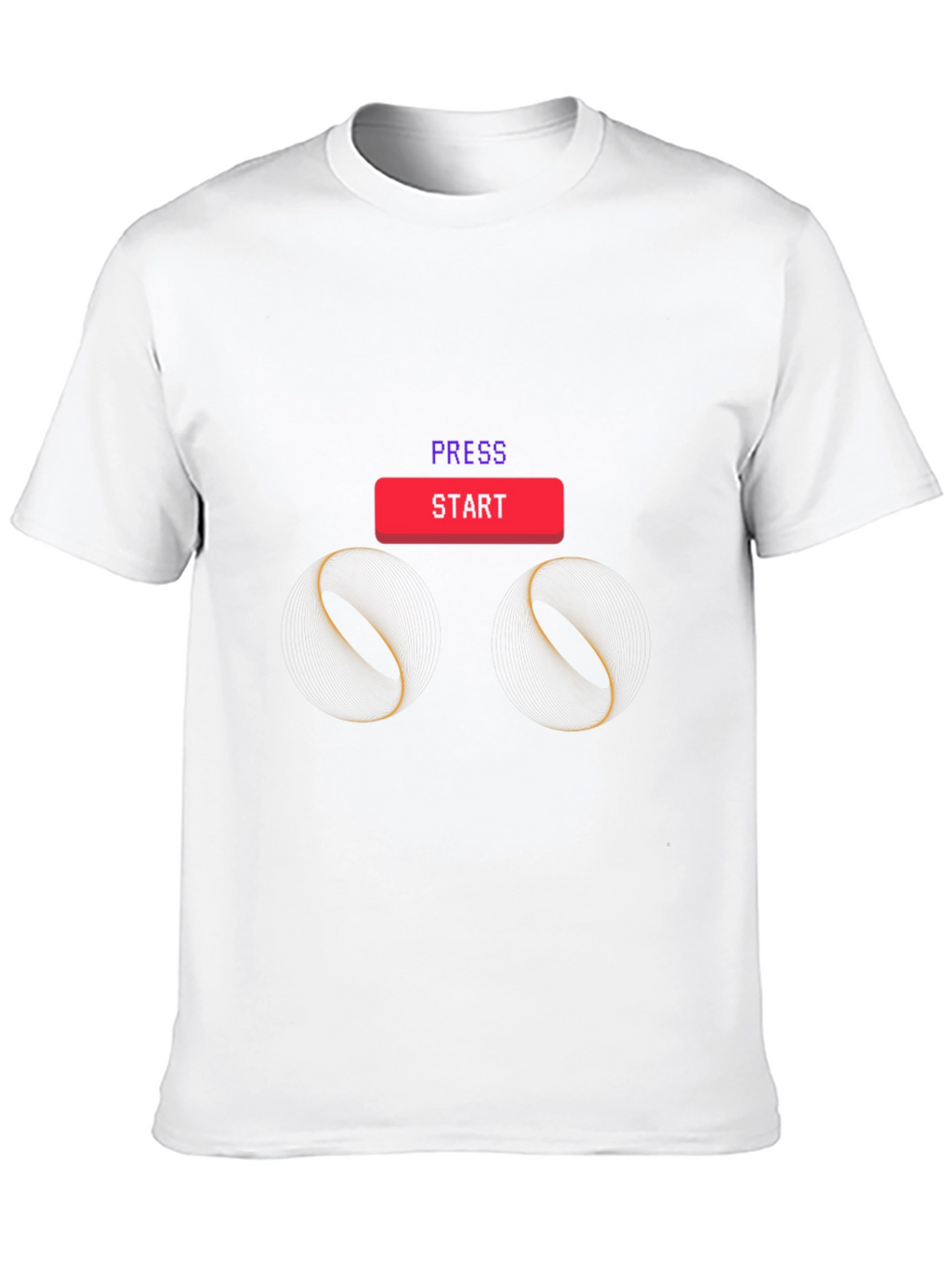 Press Start Graphic Tee - Black Cotton Blend T-Shirt