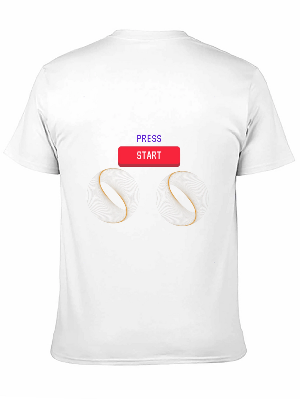 Press Start Graphic Tee - Black Cotton Blend T-Shirt