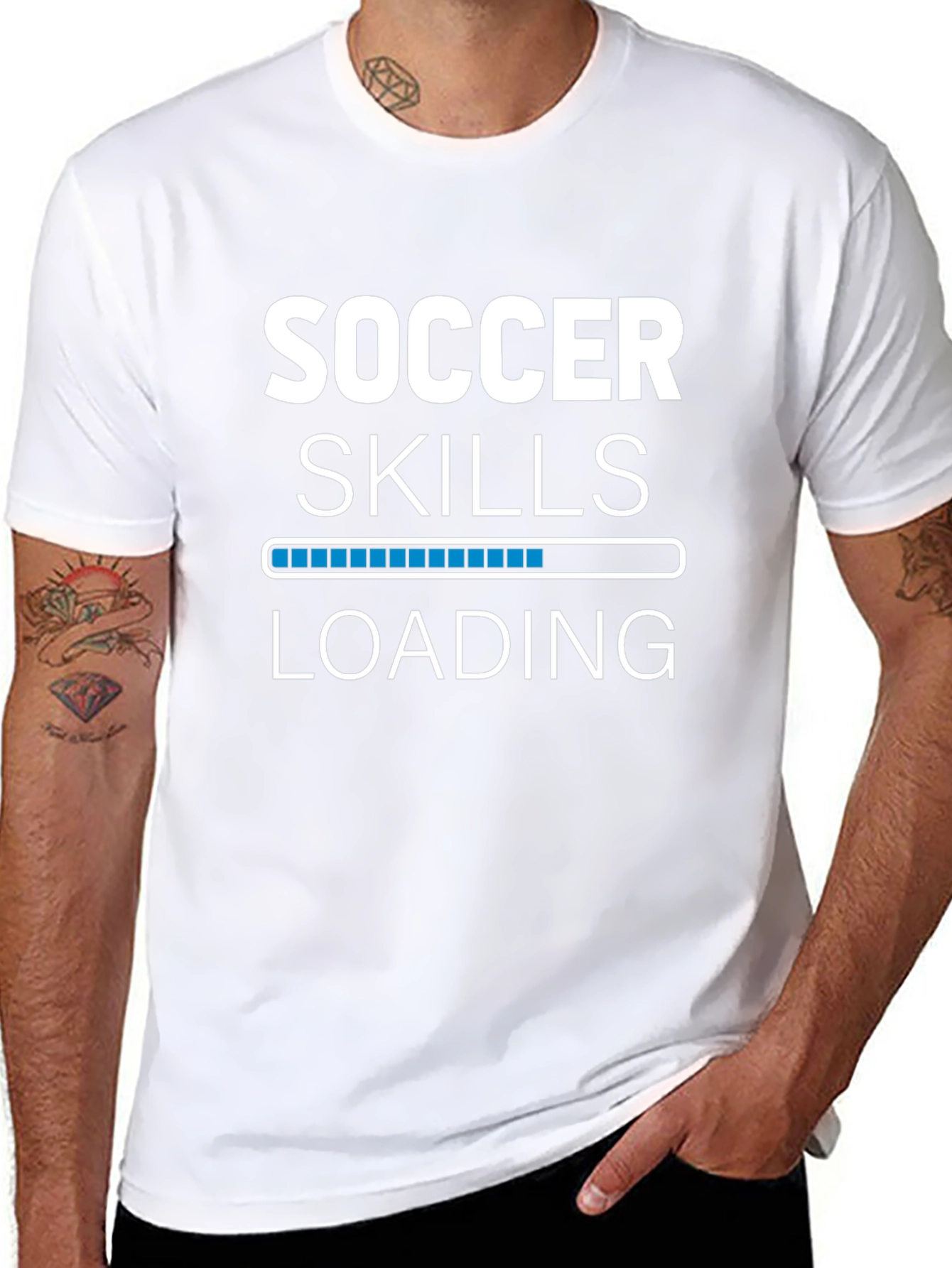 Soccer Skills Loading T-Shirt - Black Graphic Tee