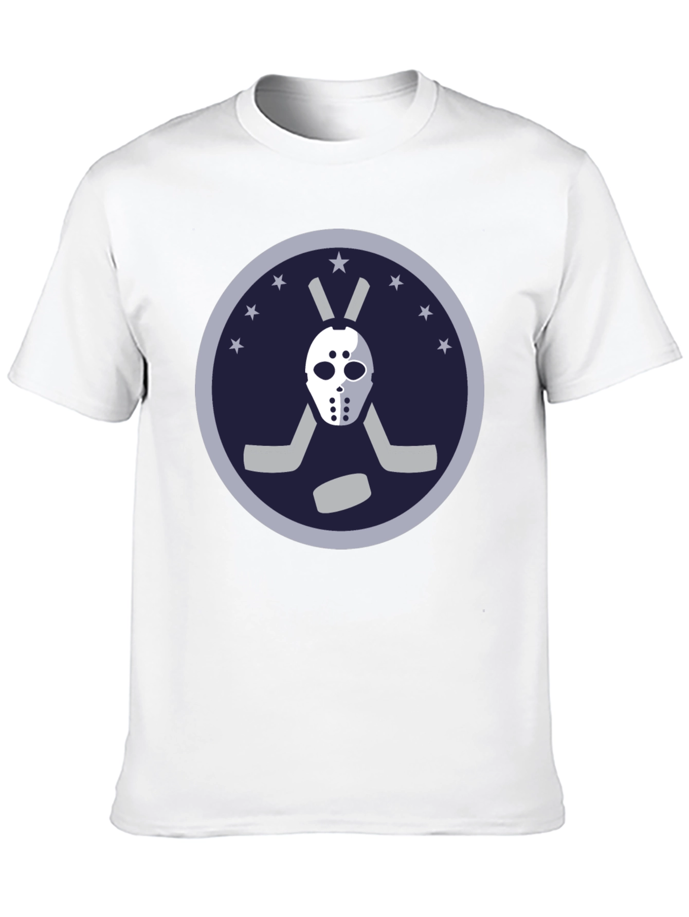 Hockey Mask Graphic Tee - Black Cotton T-Shirt