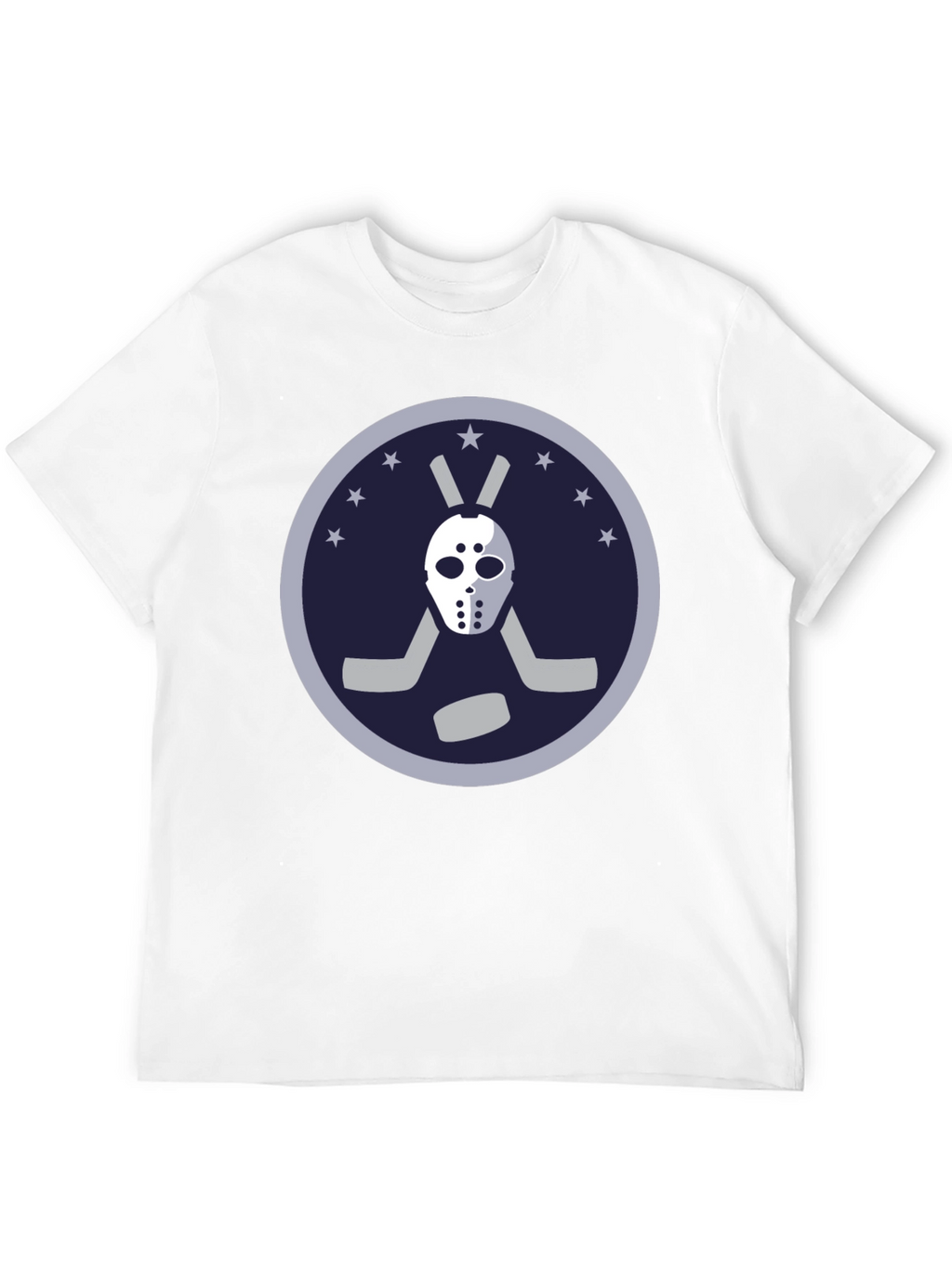 Hockey Mask Graphic Tee - Black Cotton T-Shirt