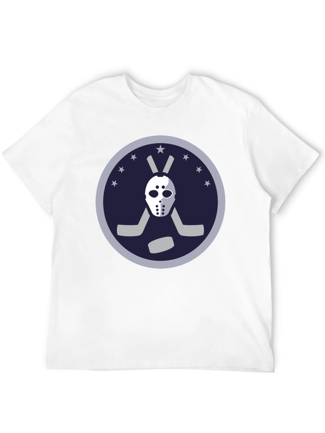 Hockey Mask Graphic Tee - Black Cotton T-Shirt