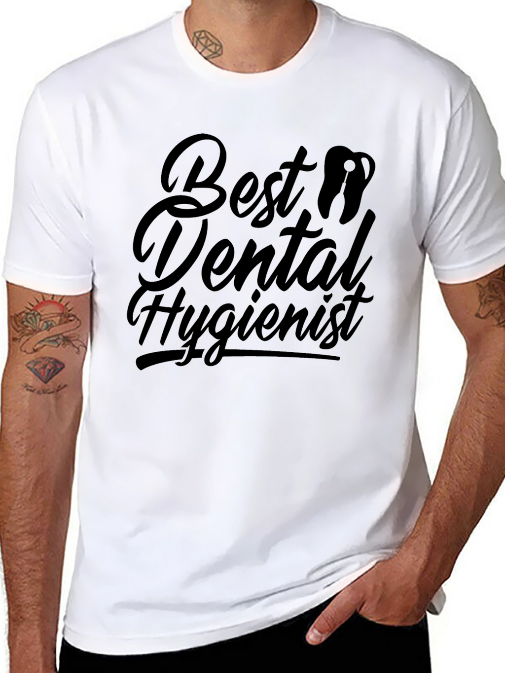 Best Dental Hygienist Black T-Shirt