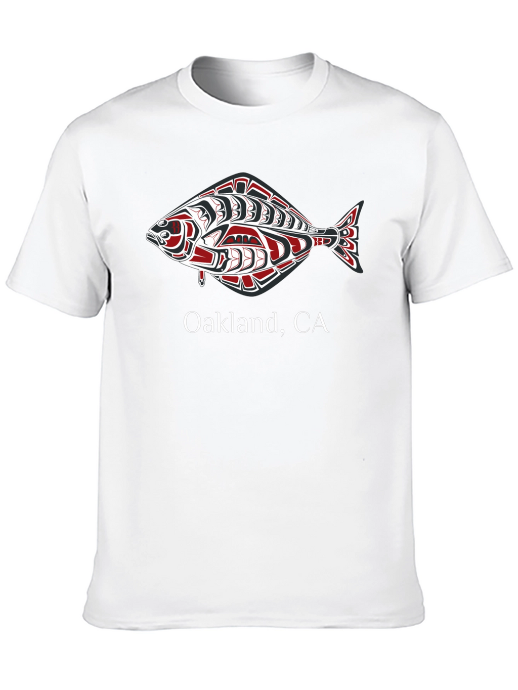 Oakland CA Graphic Tee with Fish Design
