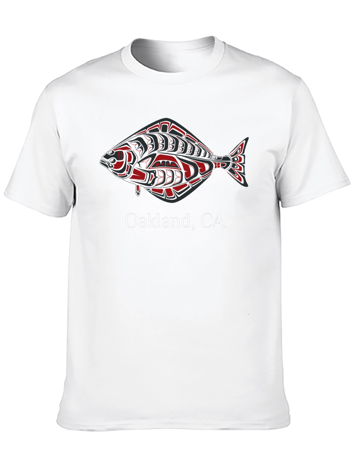 Oakland CA Graphic Tee with Fish Design