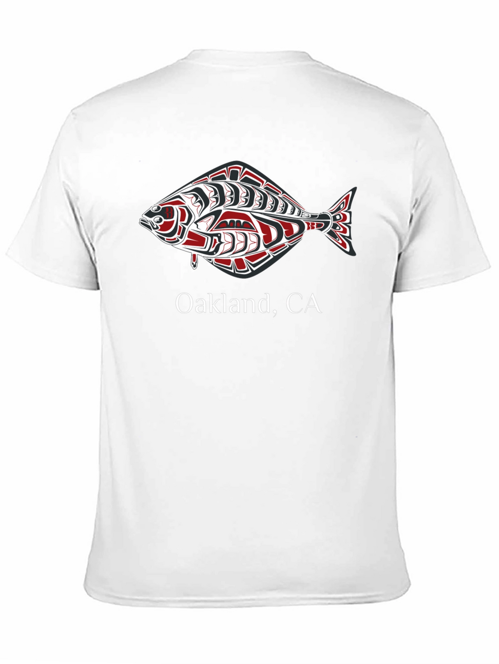 Oakland CA Graphic Tee with Fish Design