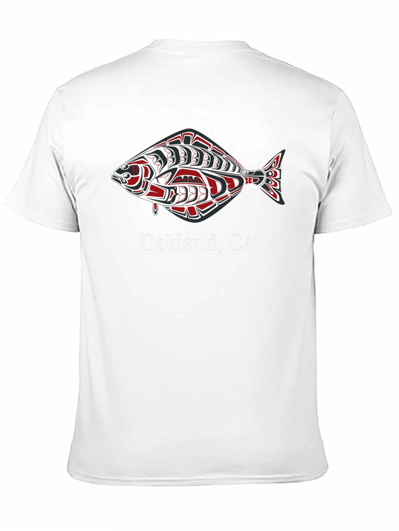 Oakland CA Graphic Tee with Fish Design