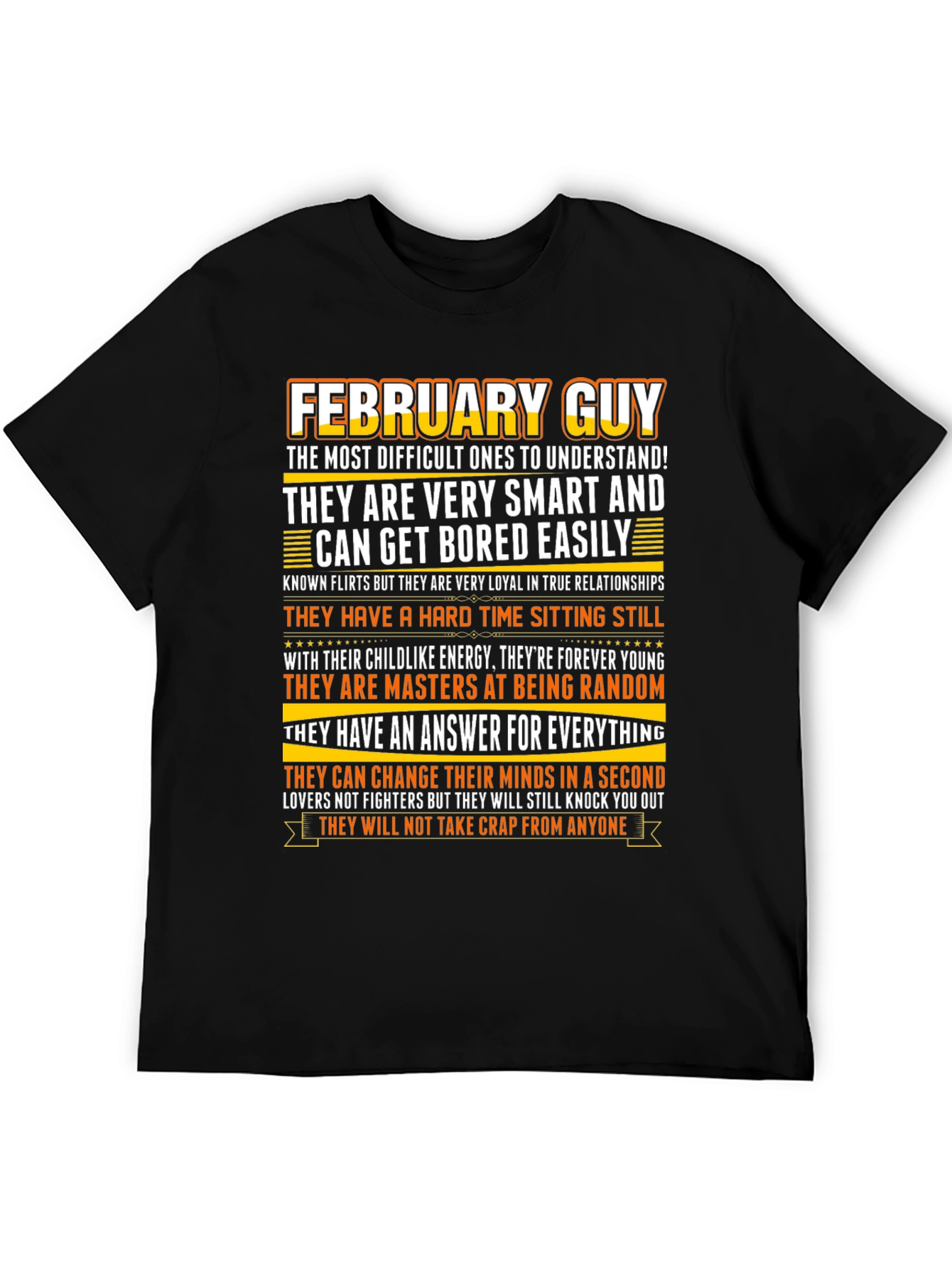 February Guy Zodiac Birthday T-Shirt