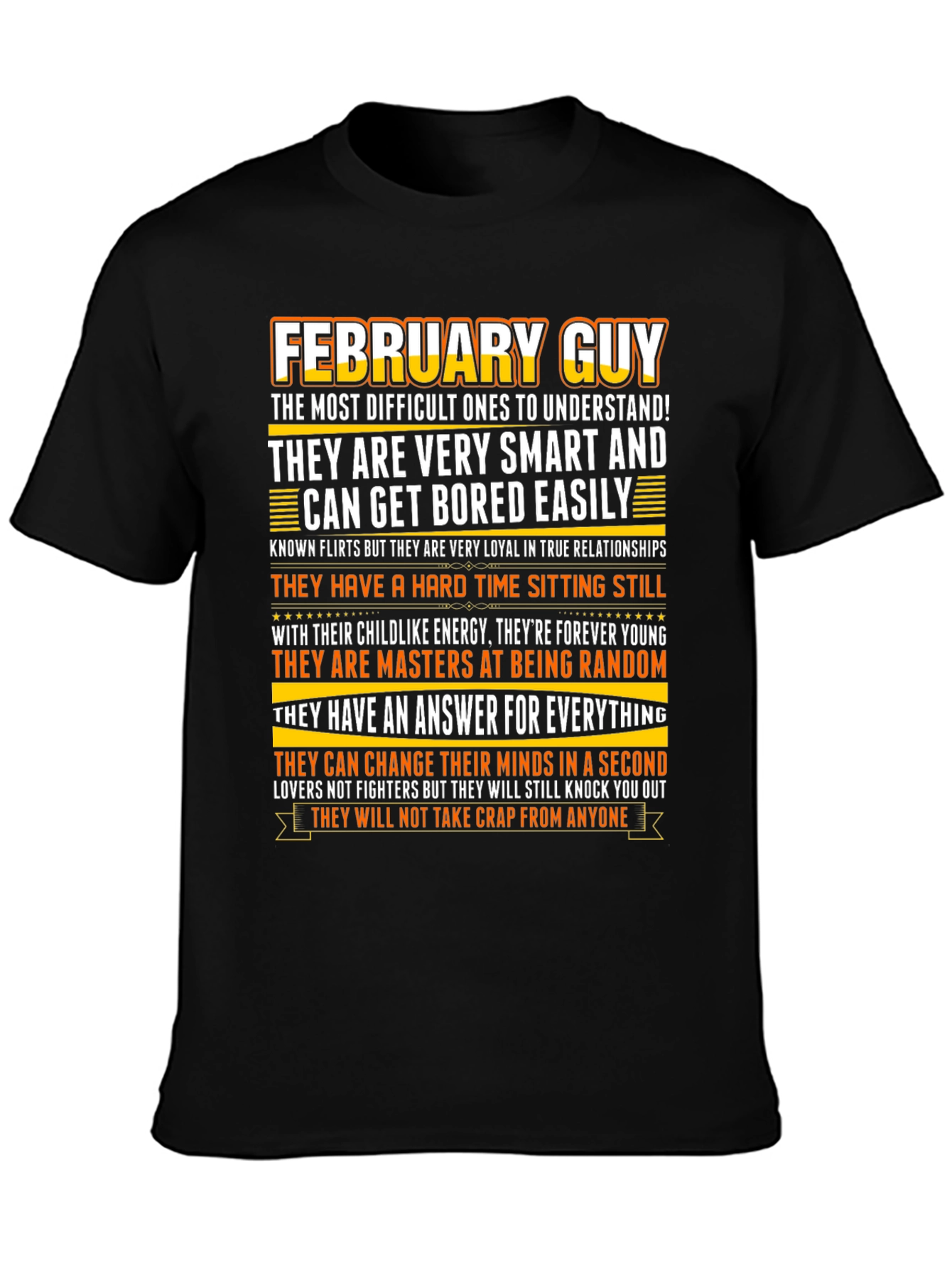 February Guy Zodiac Birthday T-Shirt