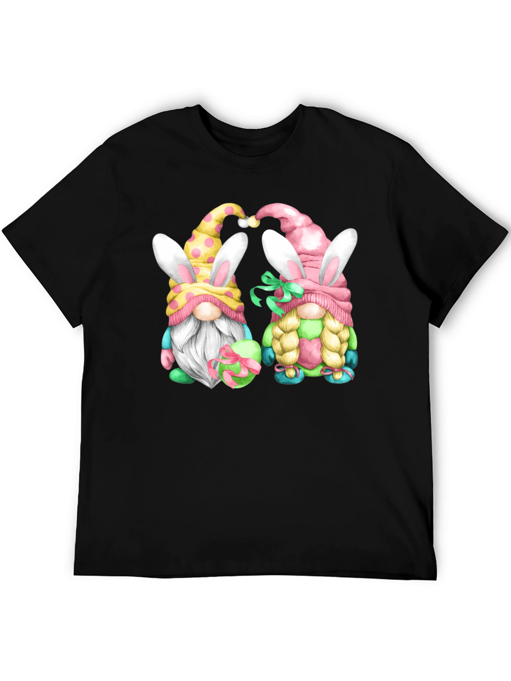 Easter Gnomes Graphic Tee - Black