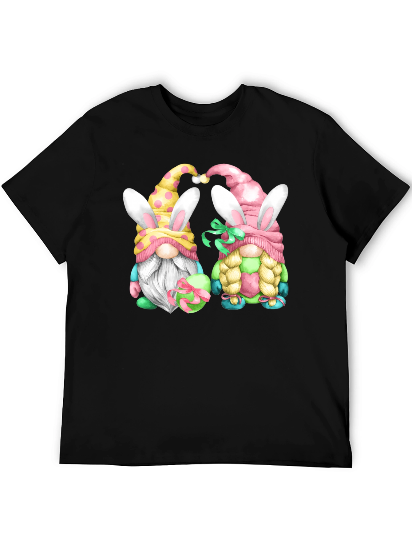 Easter Gnomes Graphic Tee - Black