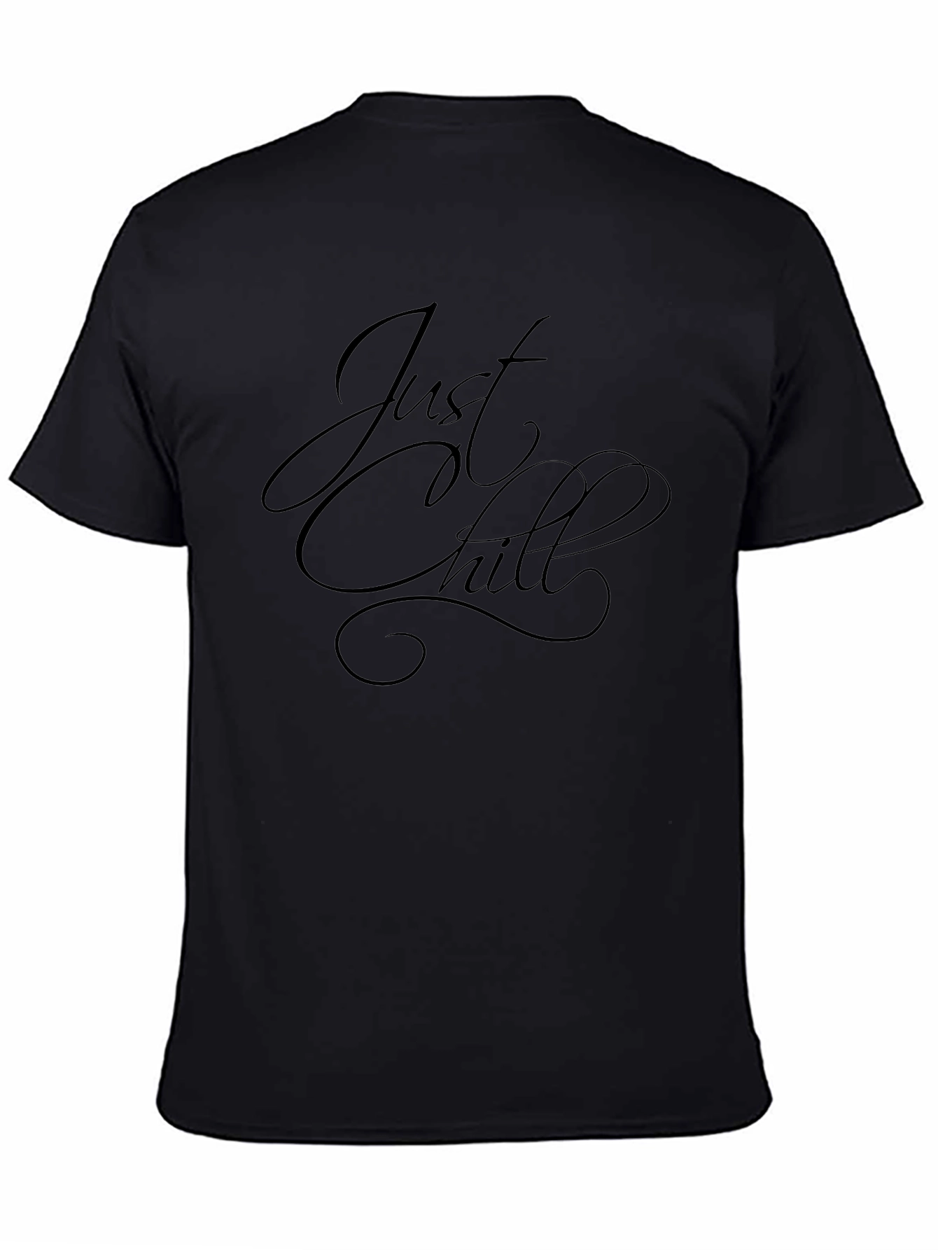 Just Chill Black Graphic Tee