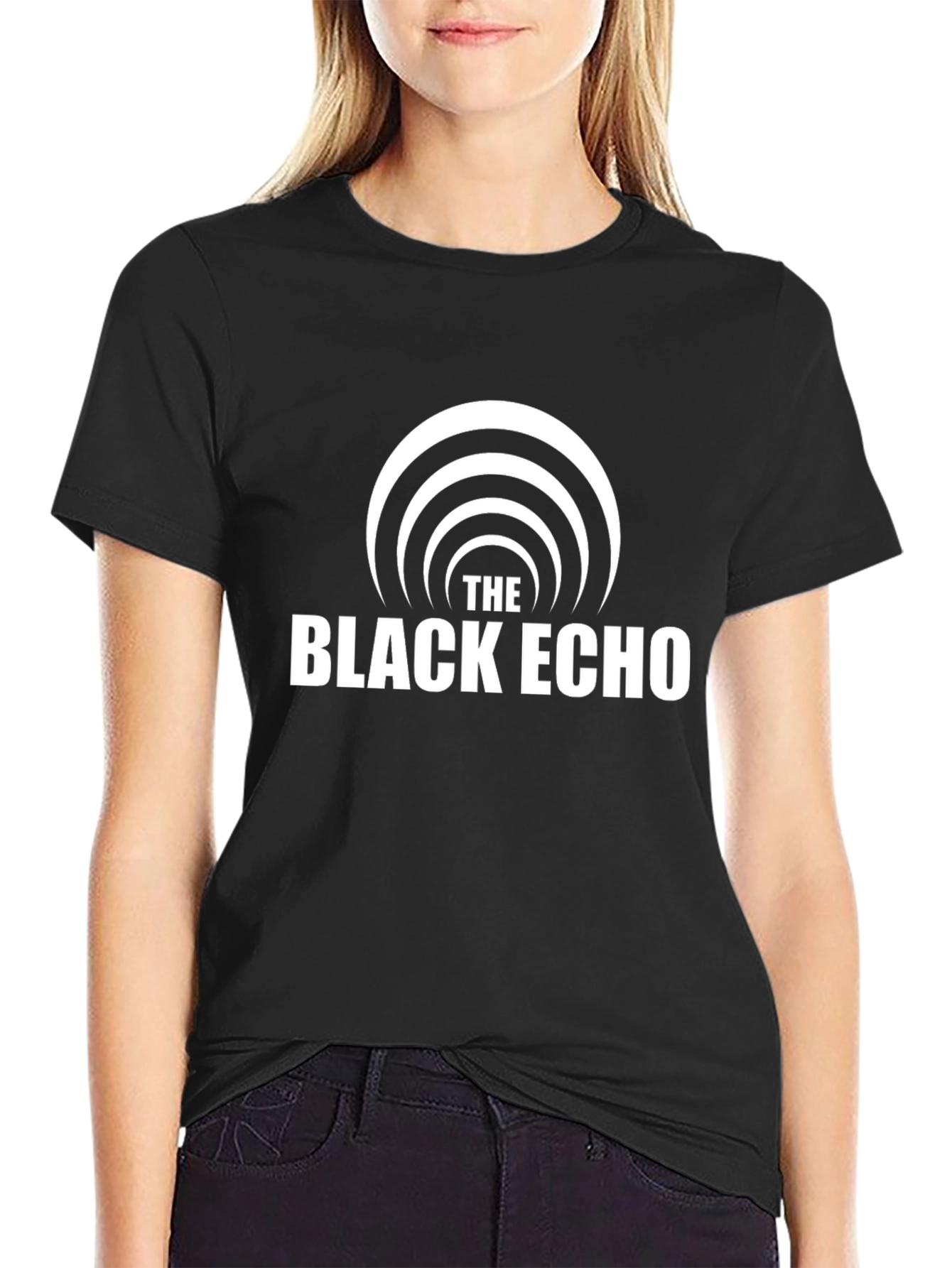 Black Echo Graphic T-Shirt - Modern Design Comfortable Fit