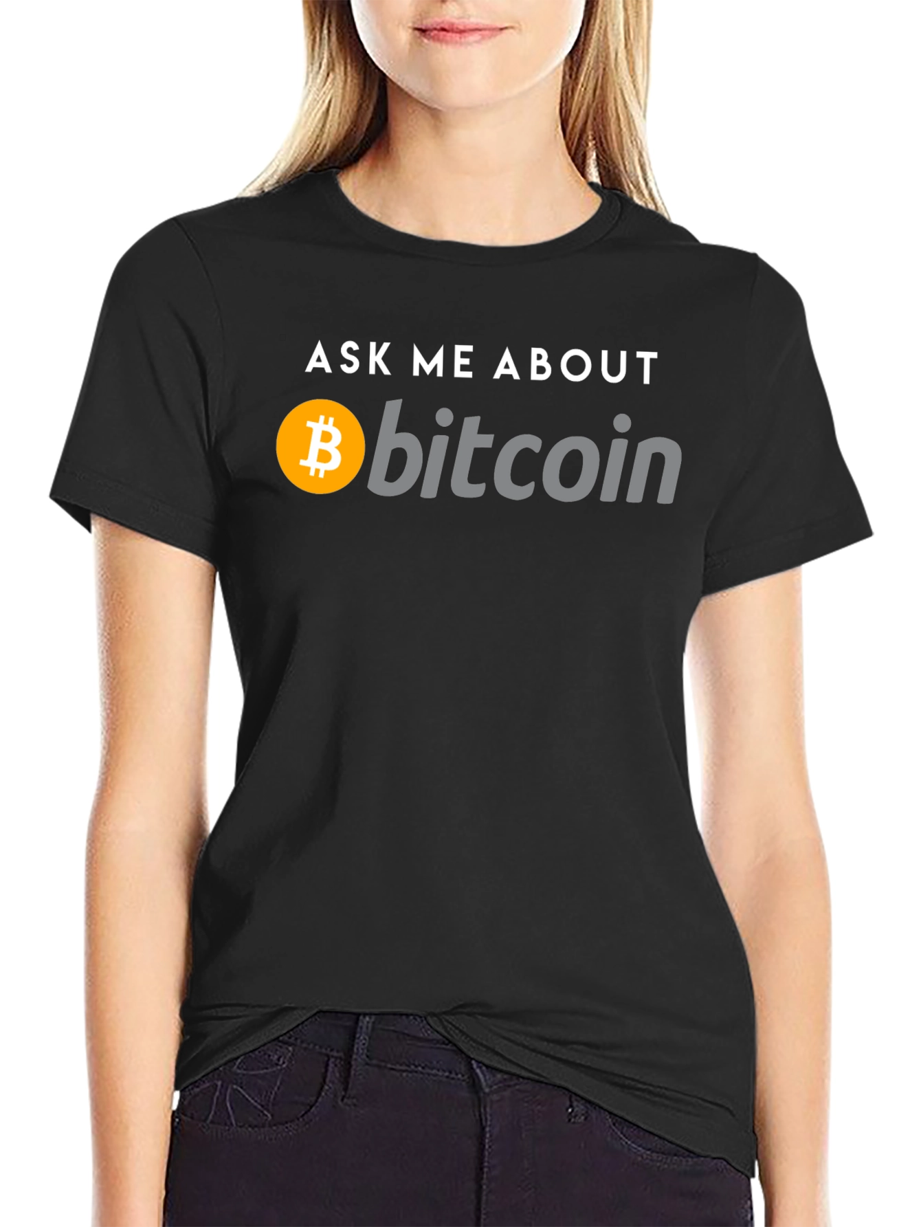 Ask Me About Bitcoin Black T-Shirt
