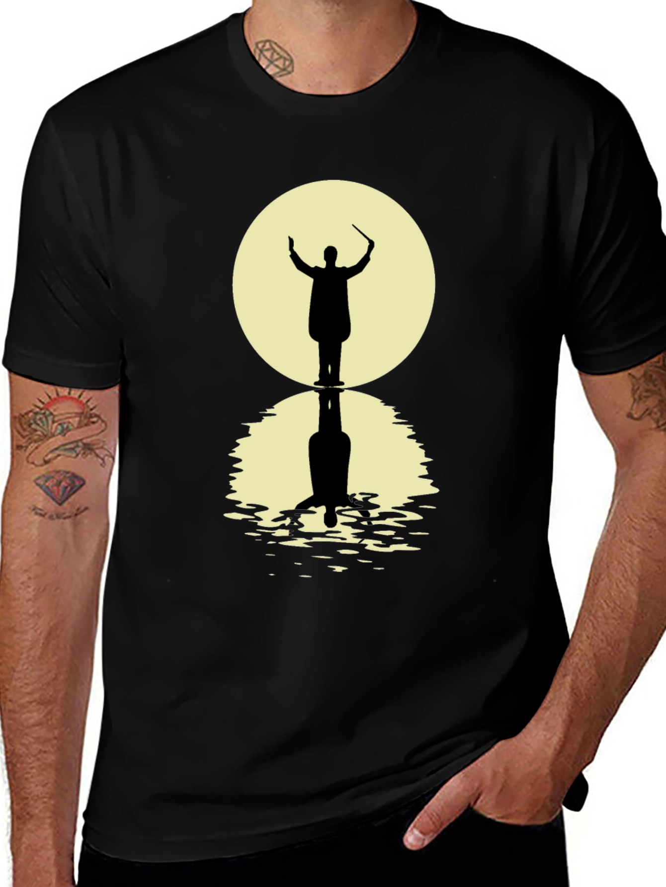 Conductor Silhouette Graphic Tee - Black