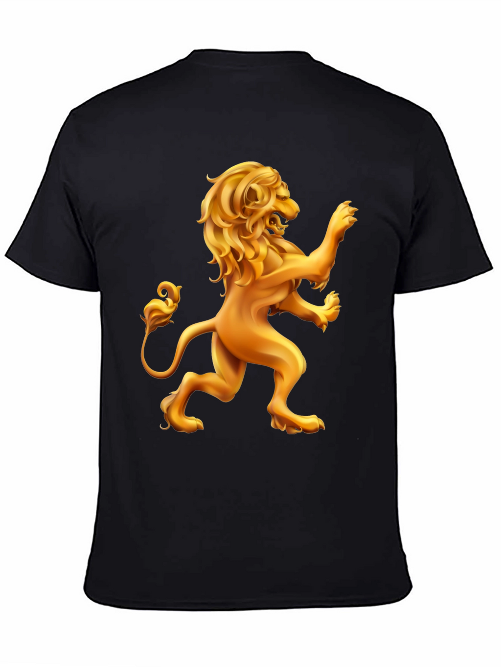 Golden Lion Graphic Black T-Shirt