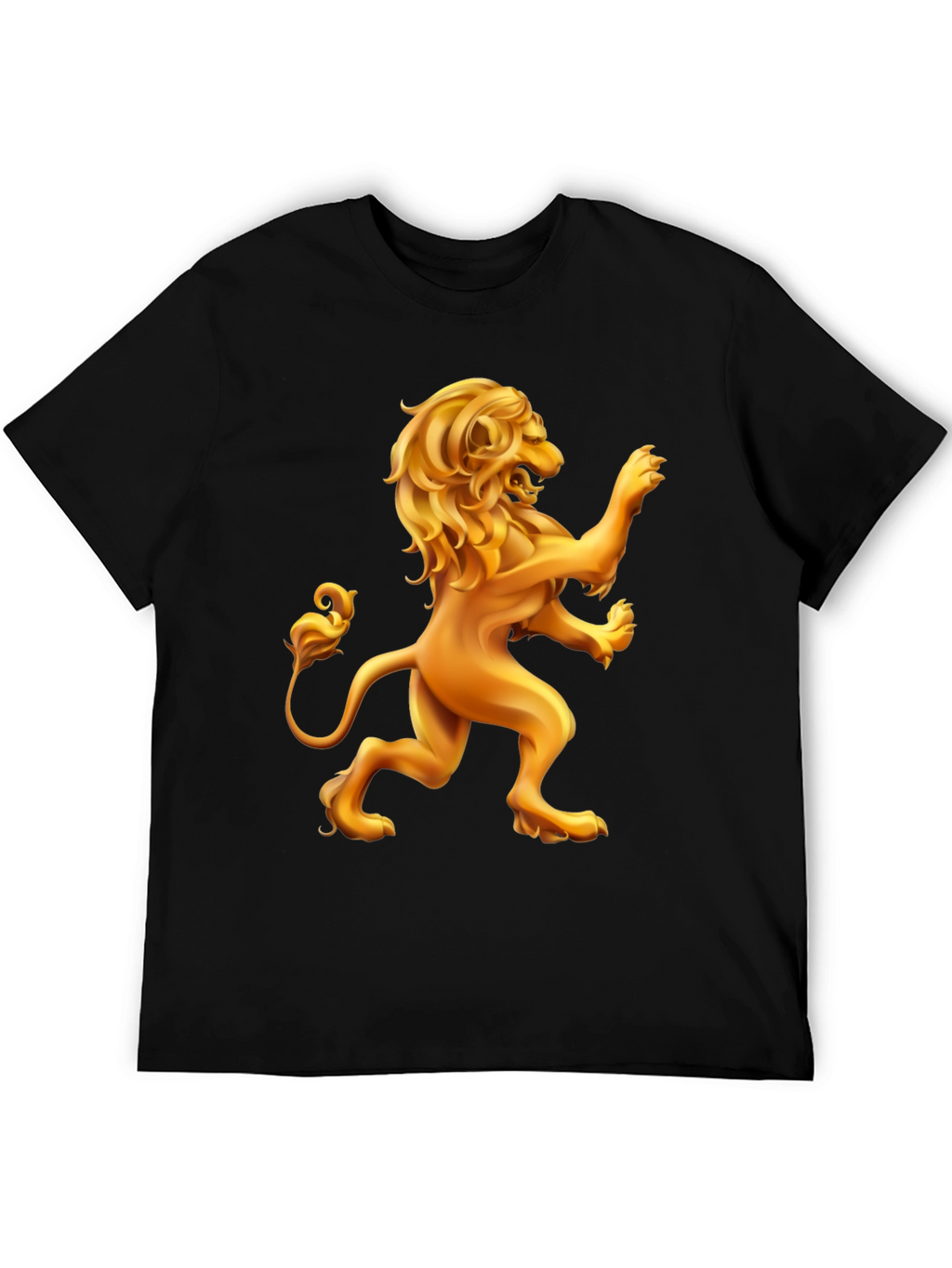 Golden Lion Graphic Black T-Shirt