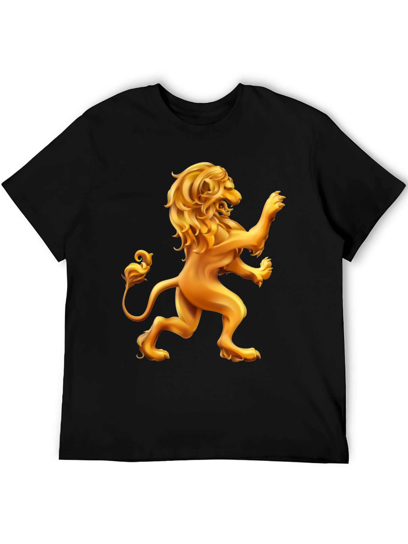 Golden Lion Graphic Black T-Shirt