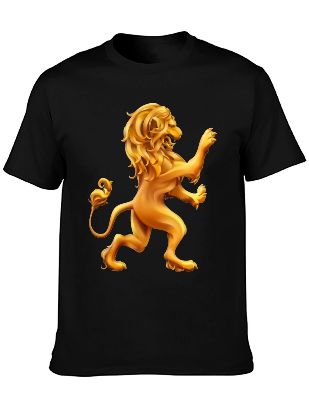 Golden Lion Graphic Black T-Shirt