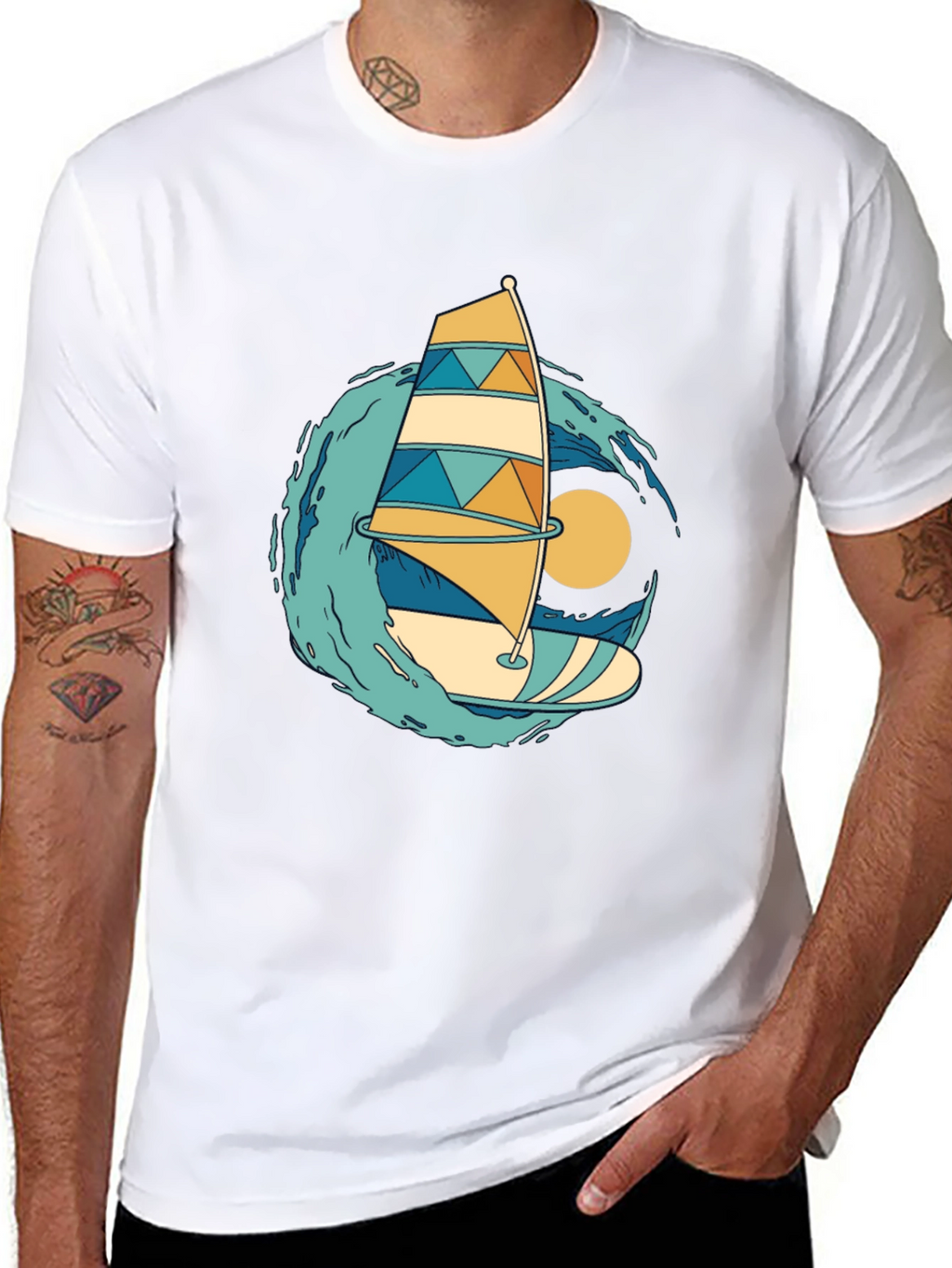 Windsurfing Graphic Tee - Summer Vibes