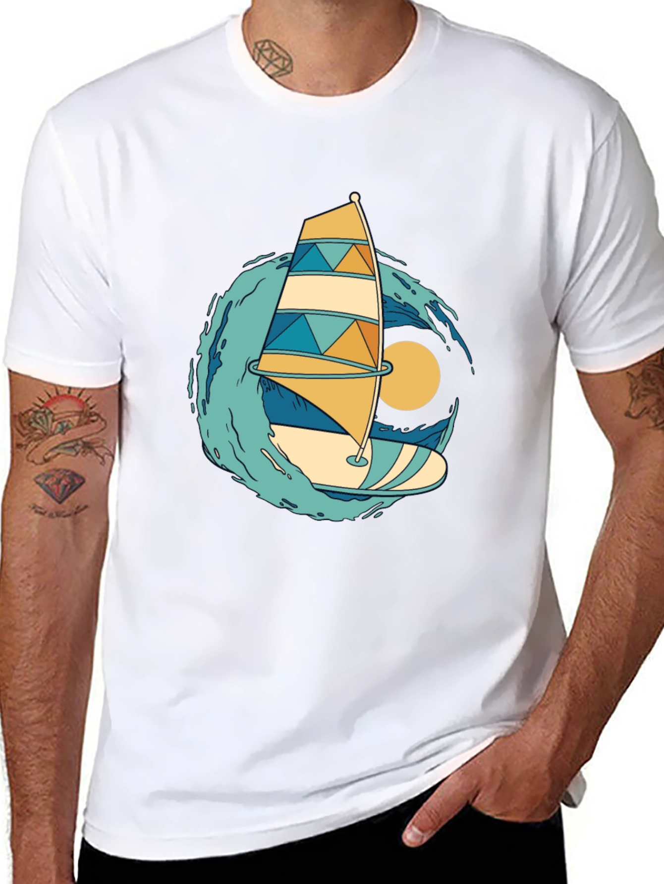 Windsurfing Graphic Tee - Summer Vibes