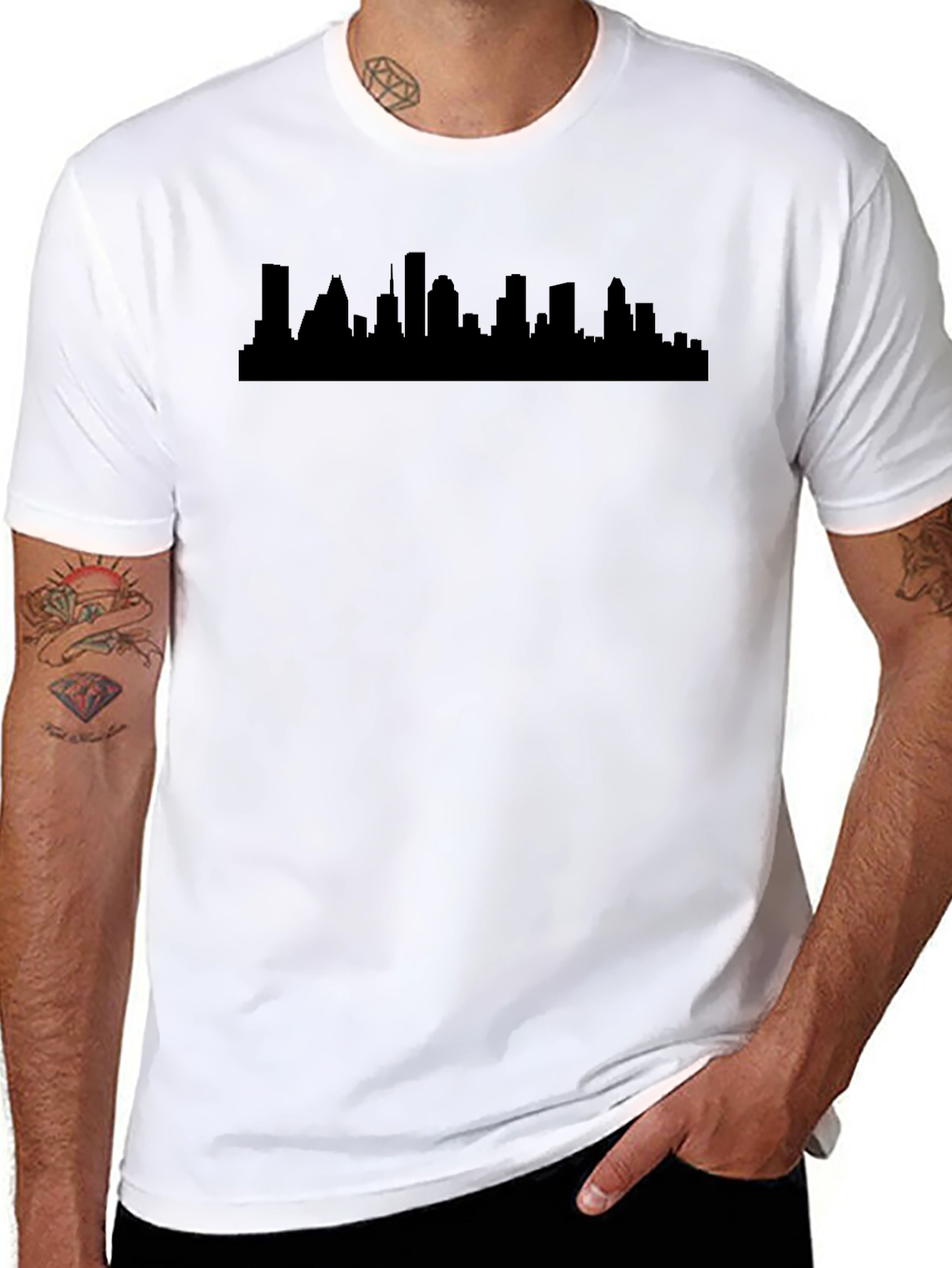 City Skyline Graphic Tee - Classic Black T-Shirt