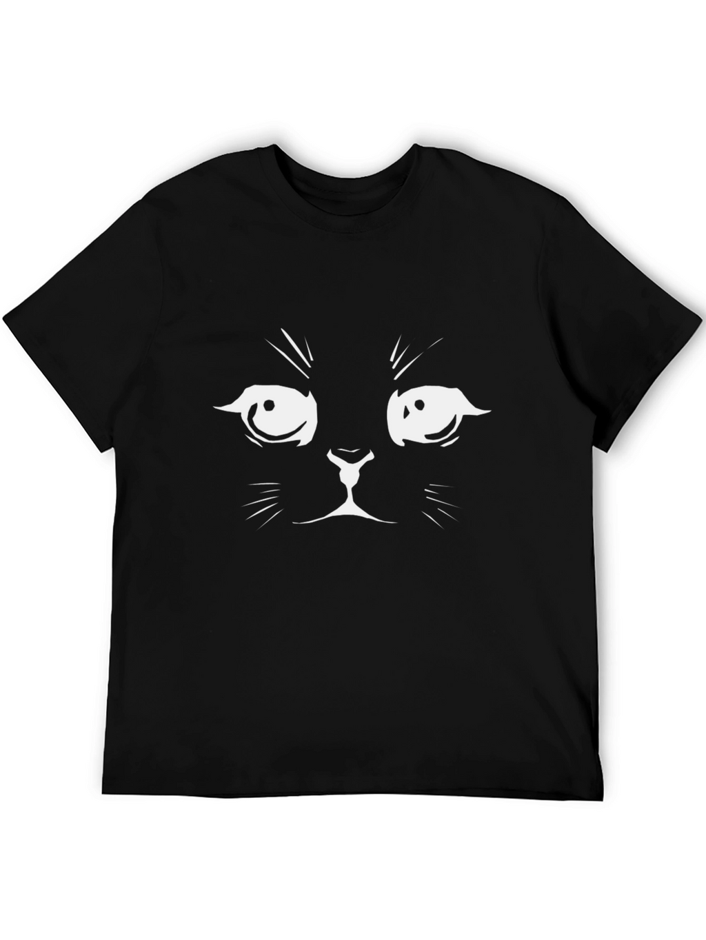 Grumpy Cat Face T-Shirt - Black Cotton Tee