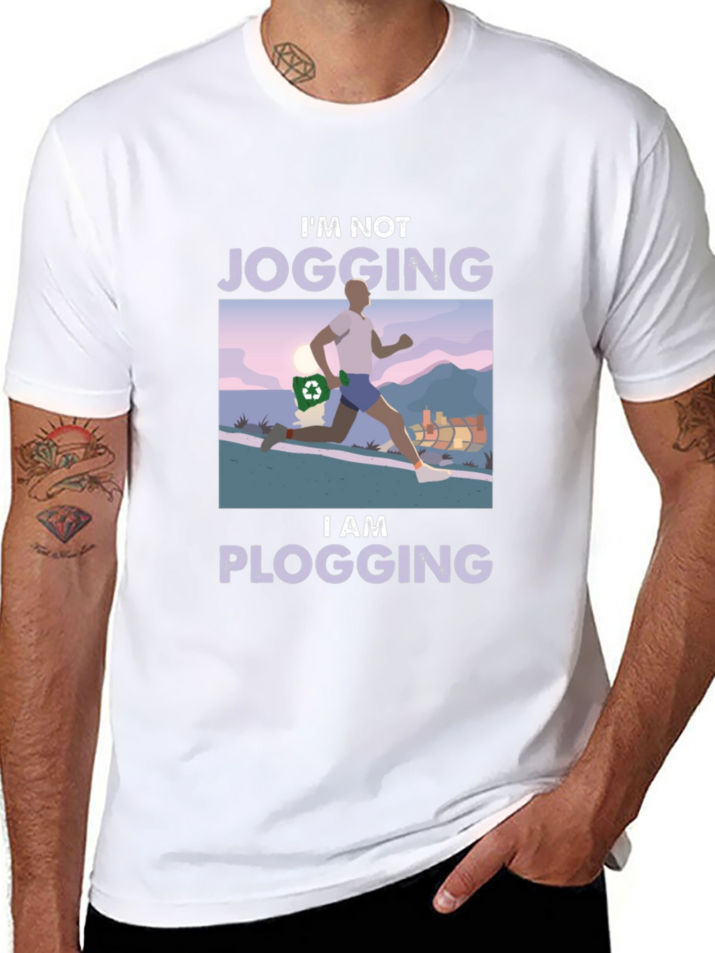 Plogging T-Shirt - Run and Clean!