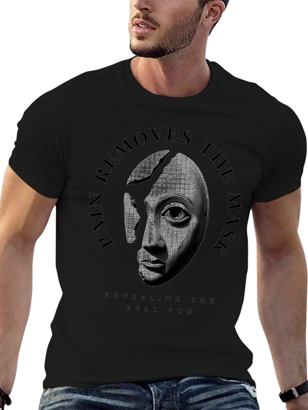 Pain Removes the Mask Graphic Tee