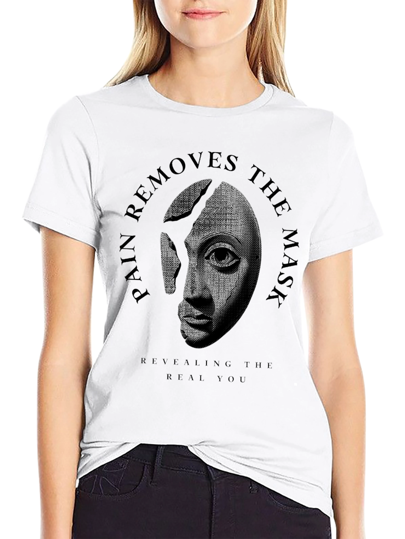 Pain Removes the Mask Graphic Tee