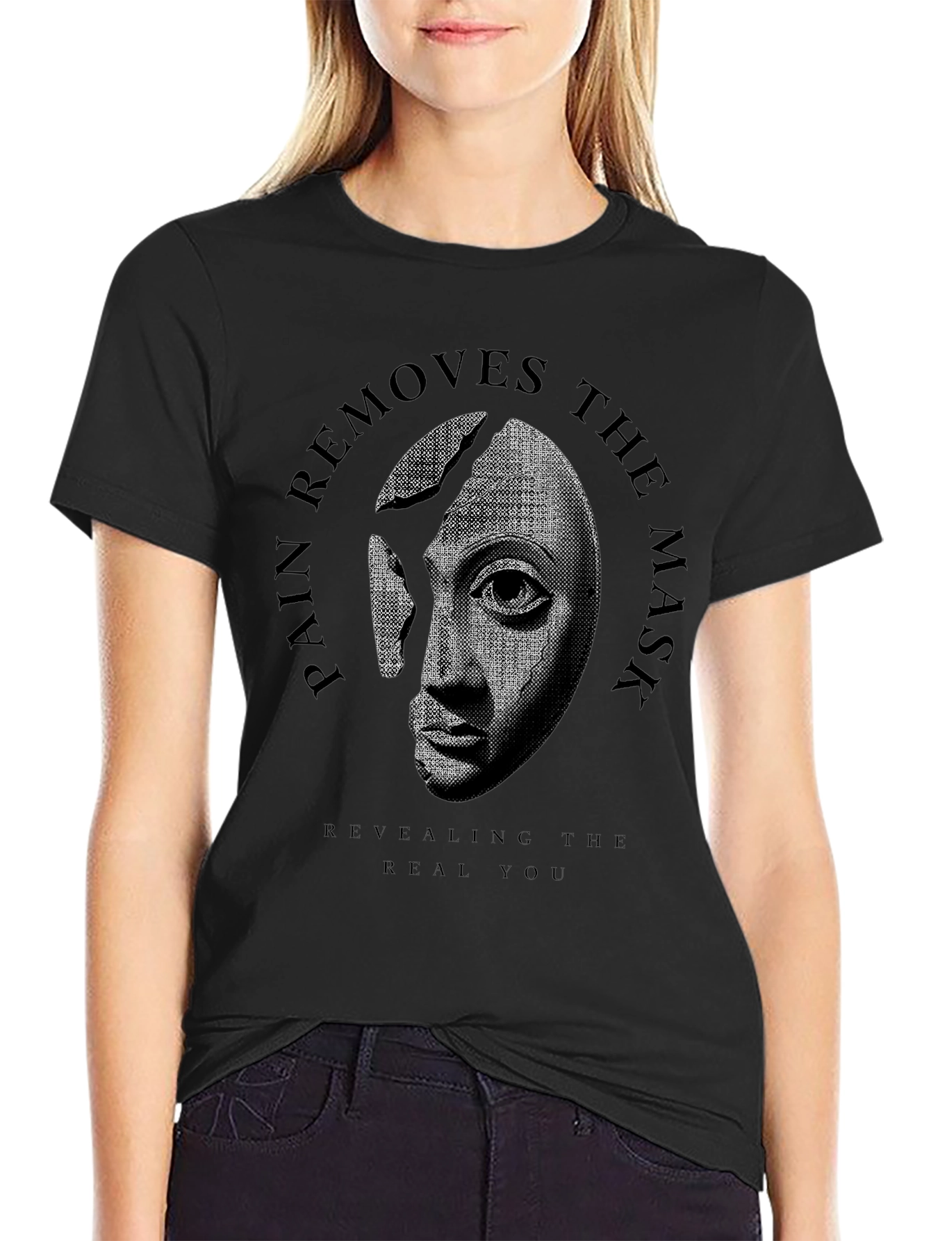 Pain Removes the Mask Graphic Tee