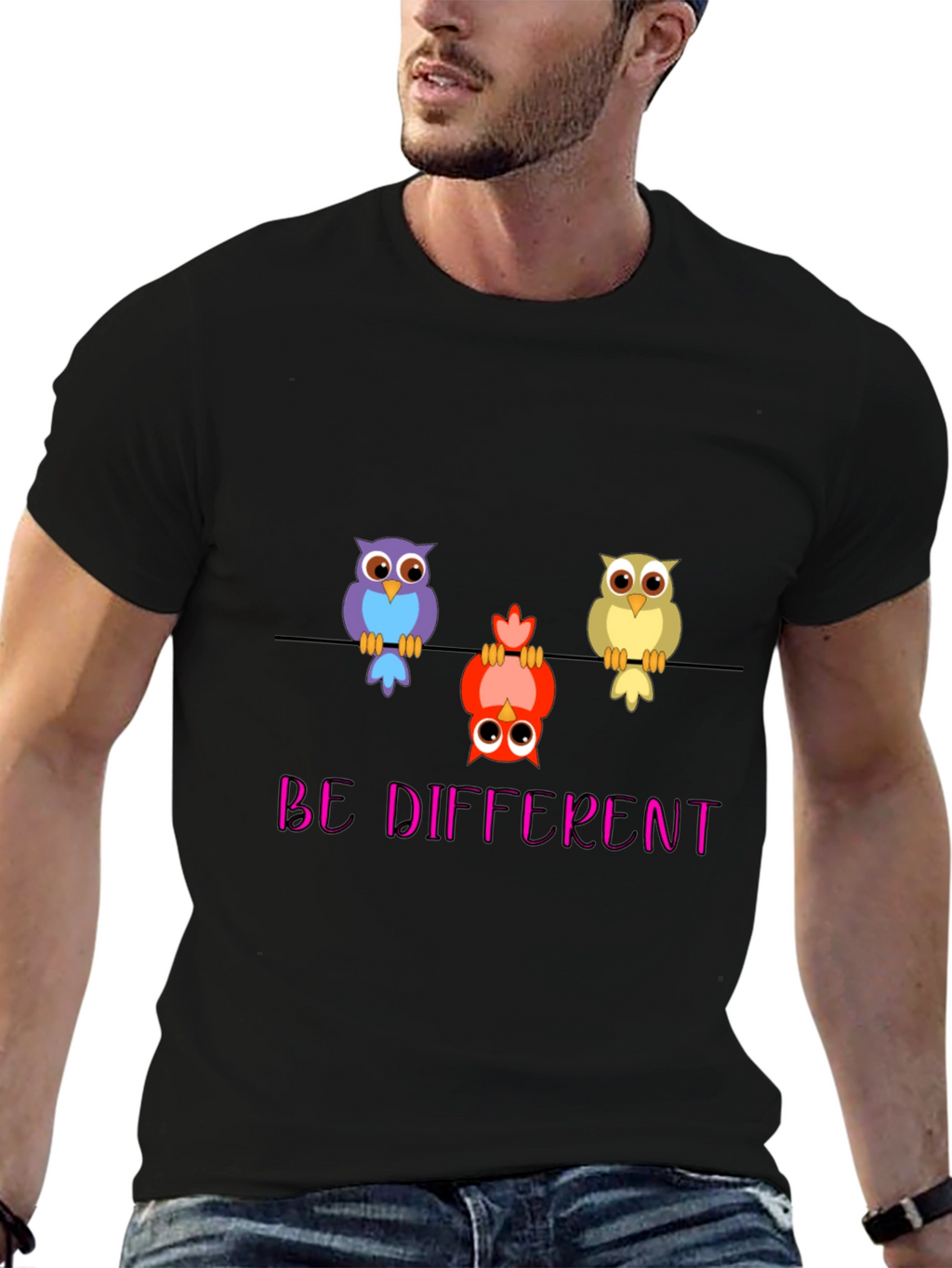 Be Different Owl T-Shirt - Quirky & Unique!