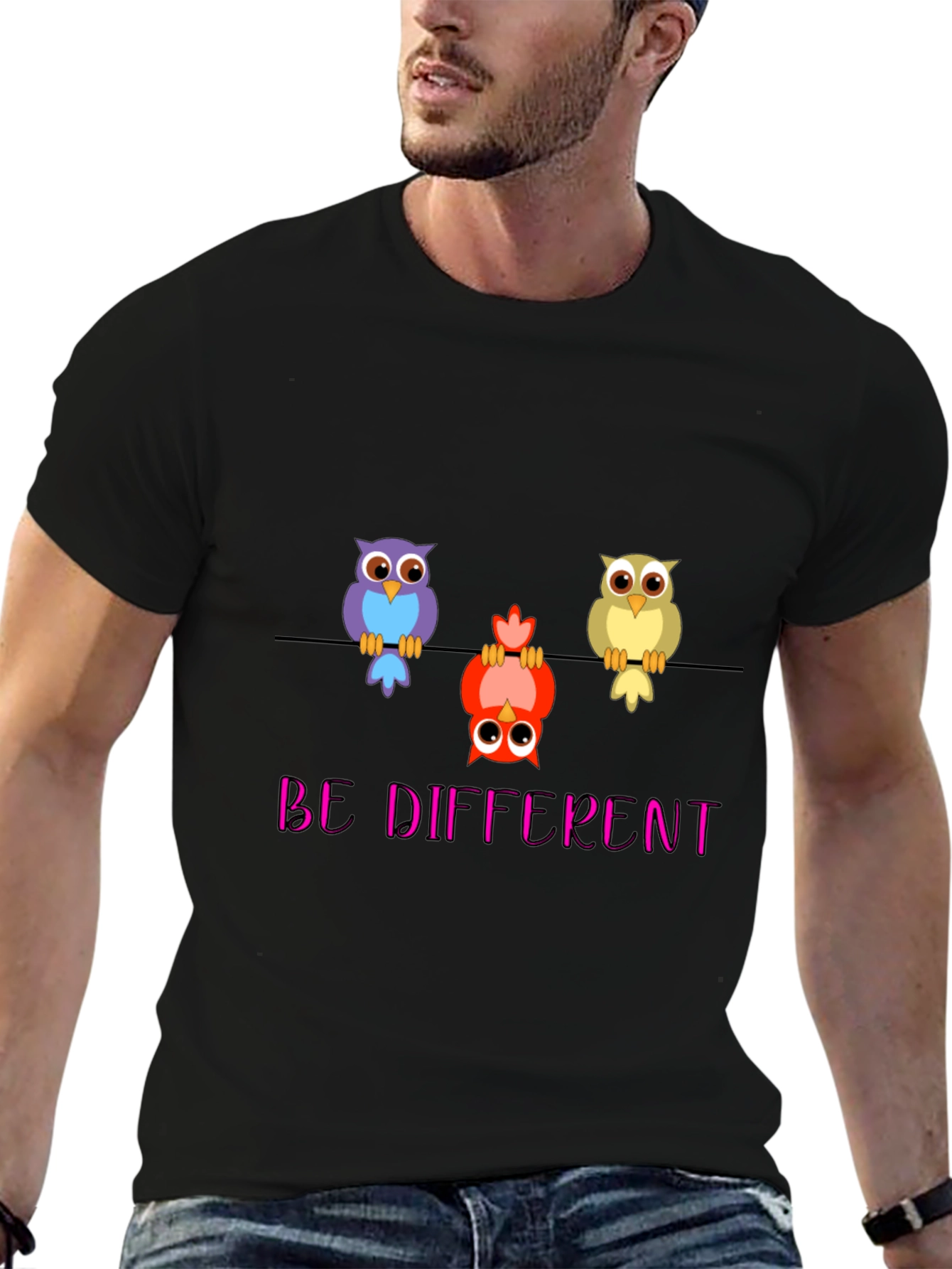 Be Different Owl T-Shirt - Quirky & Unique!