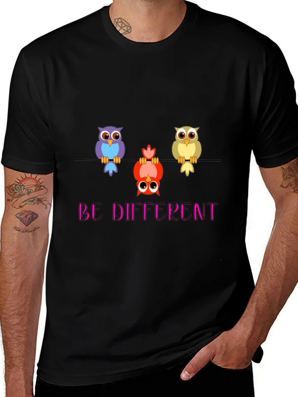 Be Different Owl T-Shirt - Quirky & Unique!