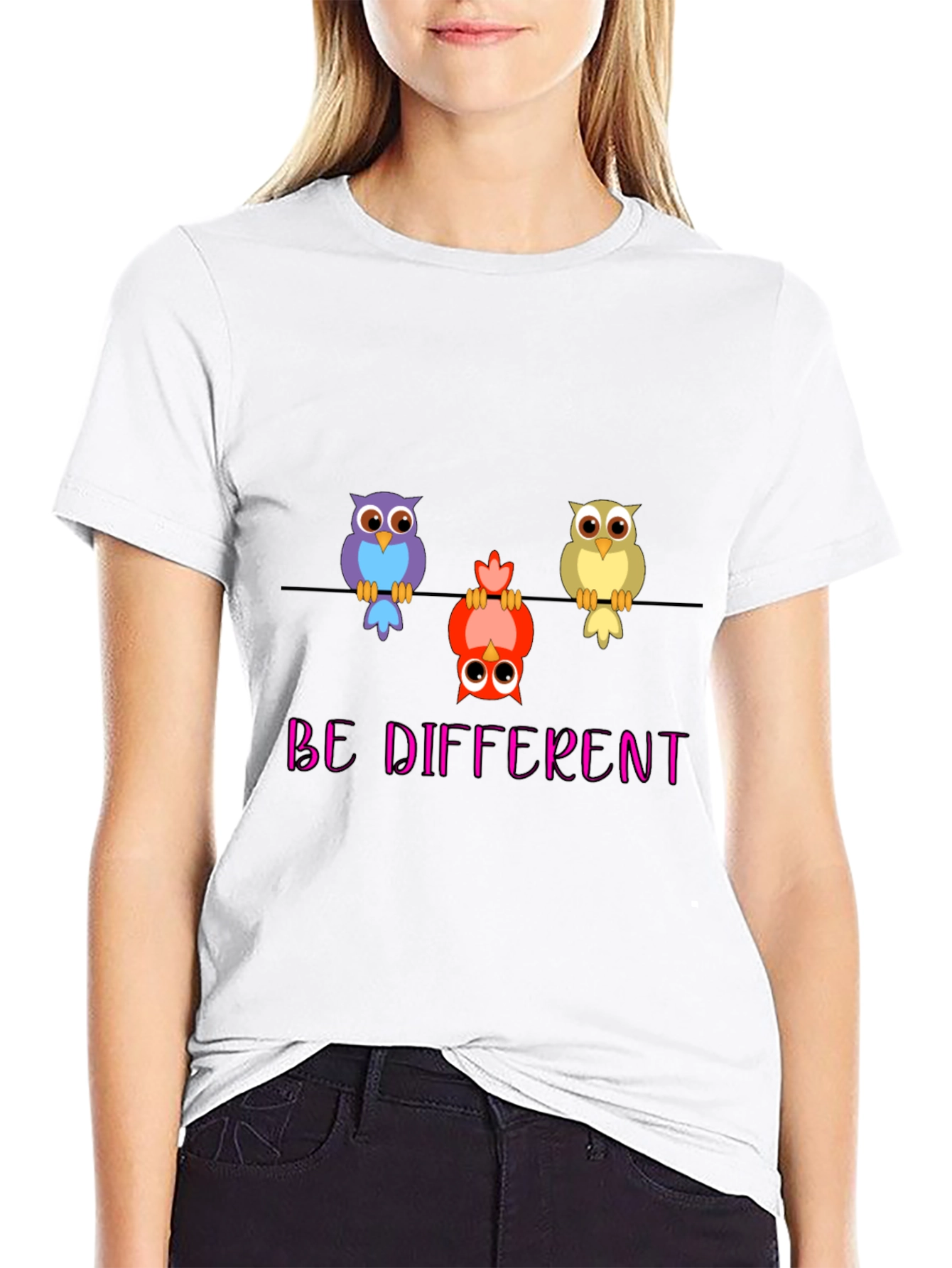 Be Different Owl T-Shirt - Quirky & Unique!