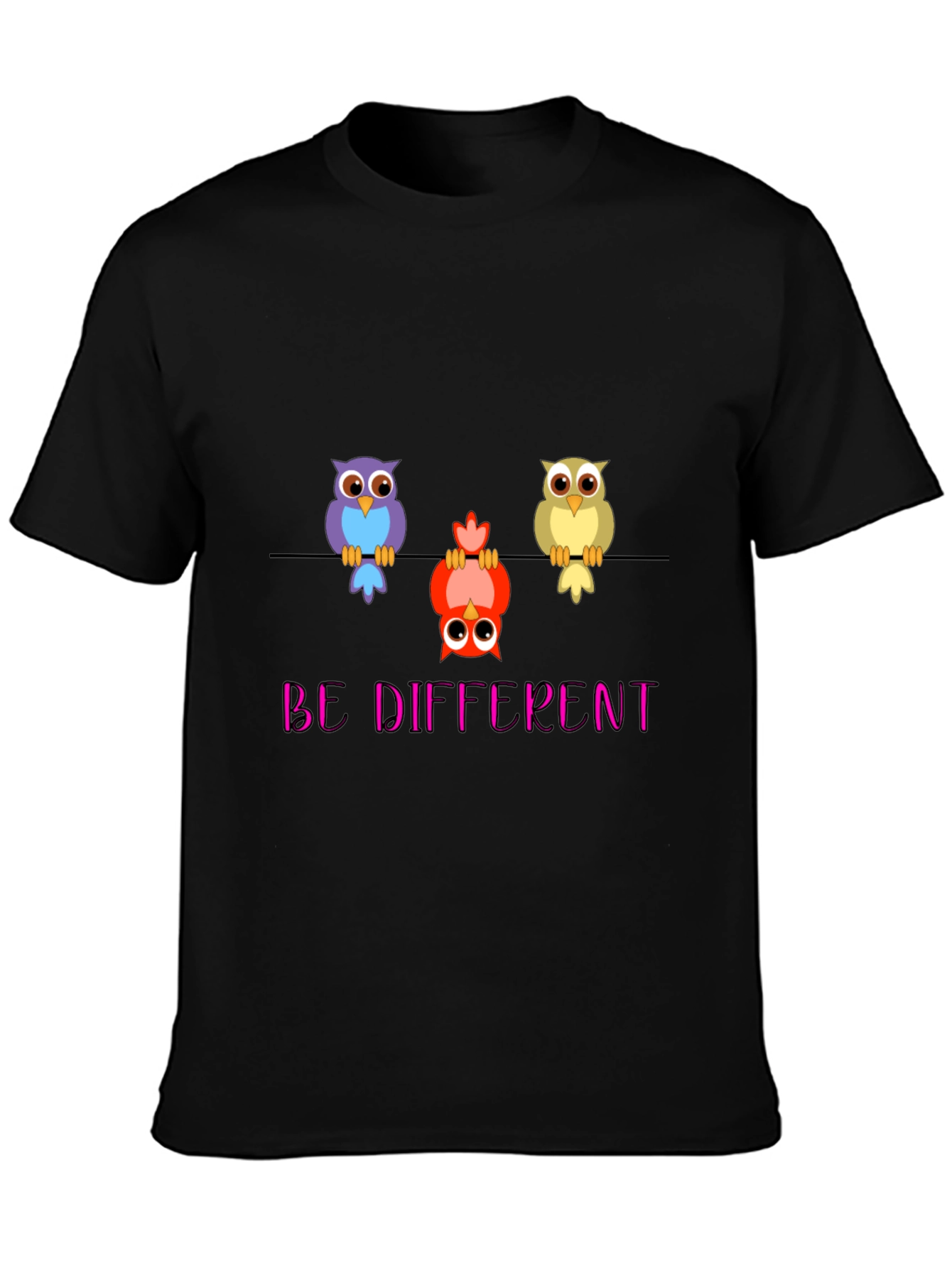 Be Different Owl T-Shirt - Quirky & Unique!