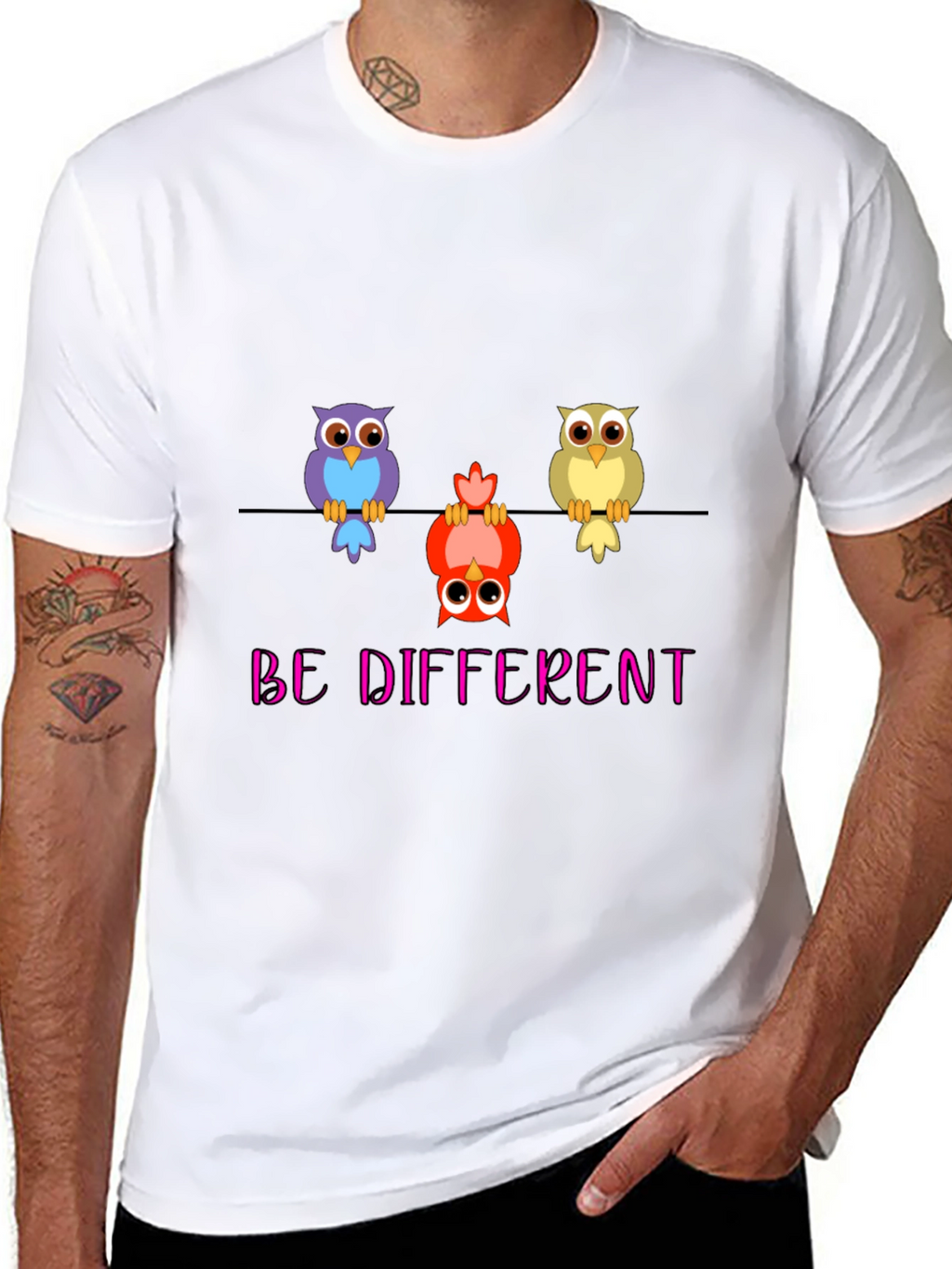 Be Different Owl T-Shirt - Quirky & Unique!