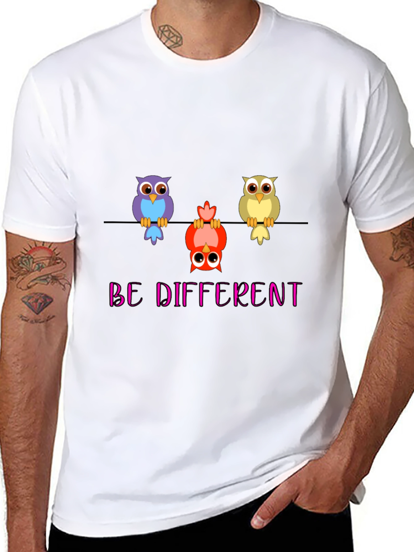 Be Different Owl T-Shirt - Quirky & Unique!