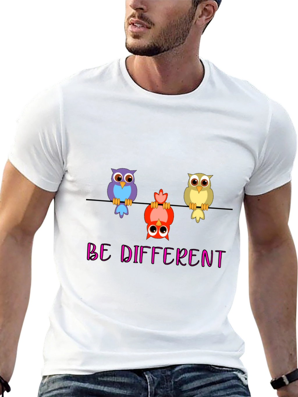 Be Different Owl T-Shirt - Quirky & Unique!