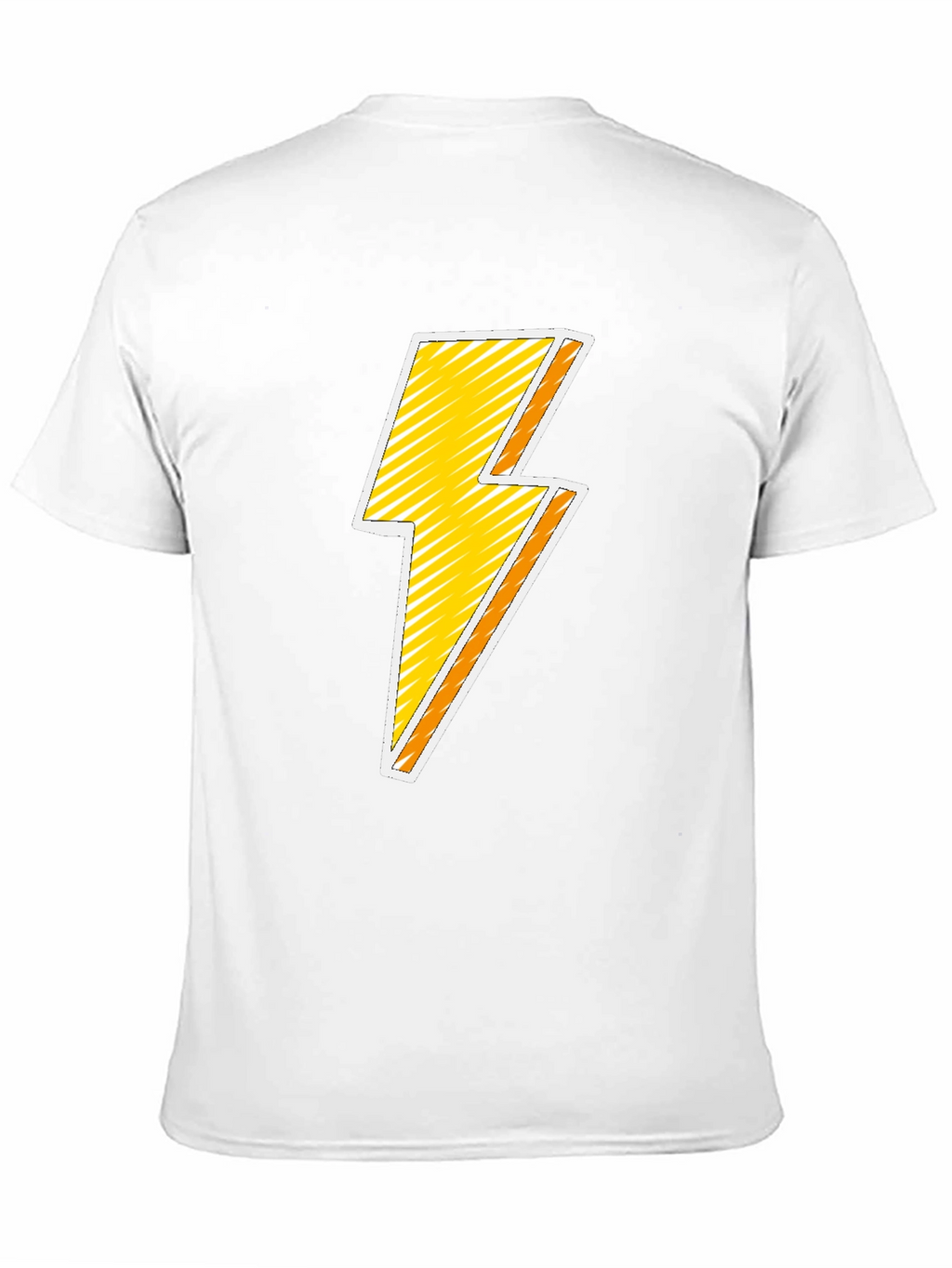 Lightning Bolt Graphic T-Shirt - Black Cotton Blend