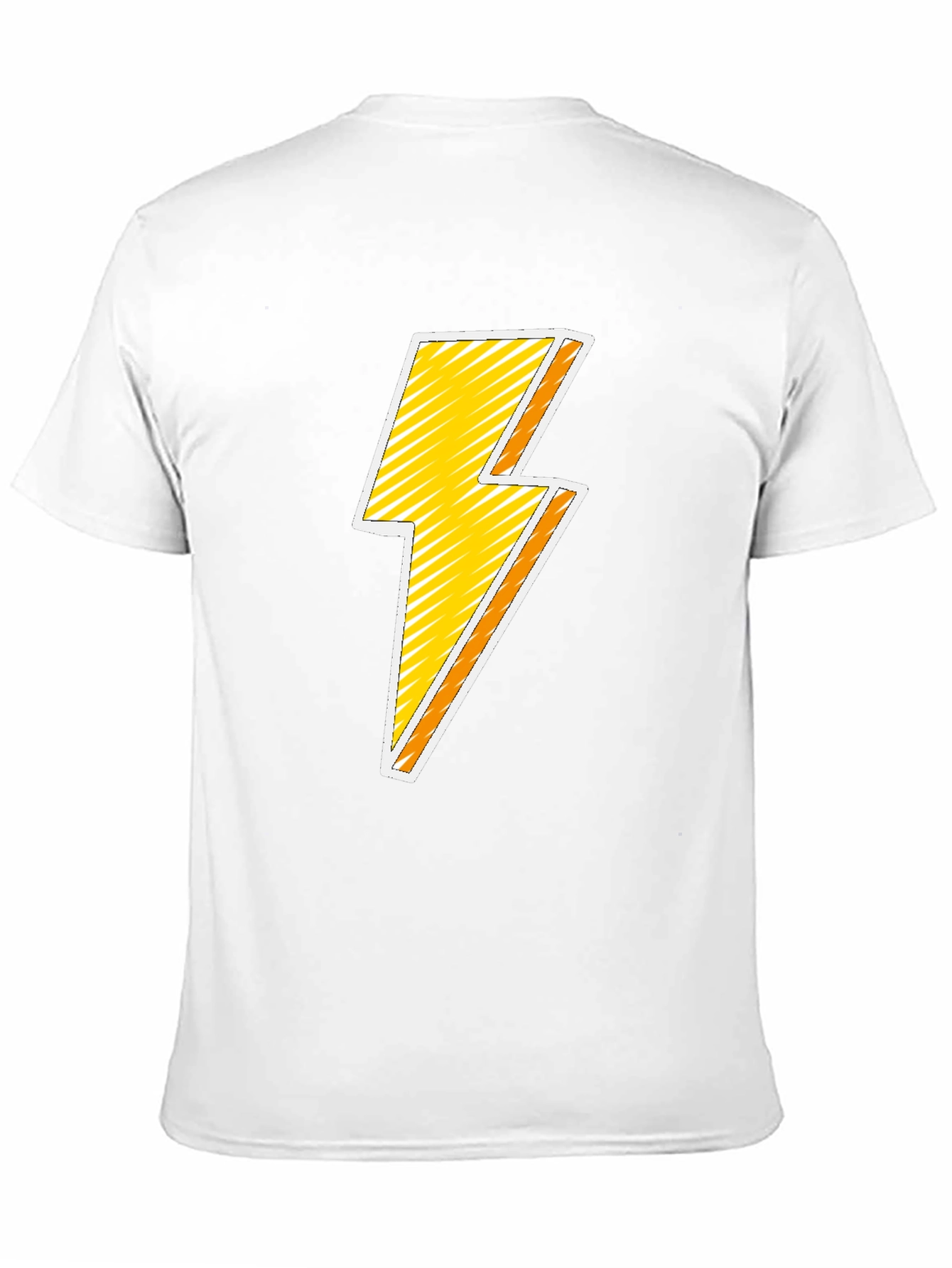 Lightning Bolt Graphic T-Shirt - Black Cotton Blend