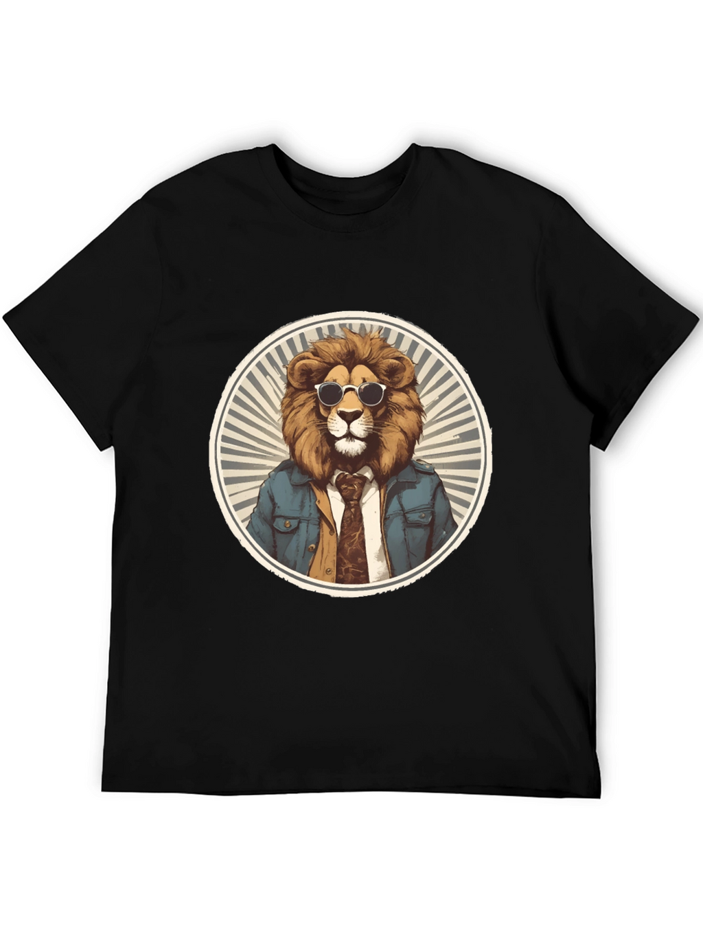 Cool Lion Graphic Tee - Black T-Shirt
