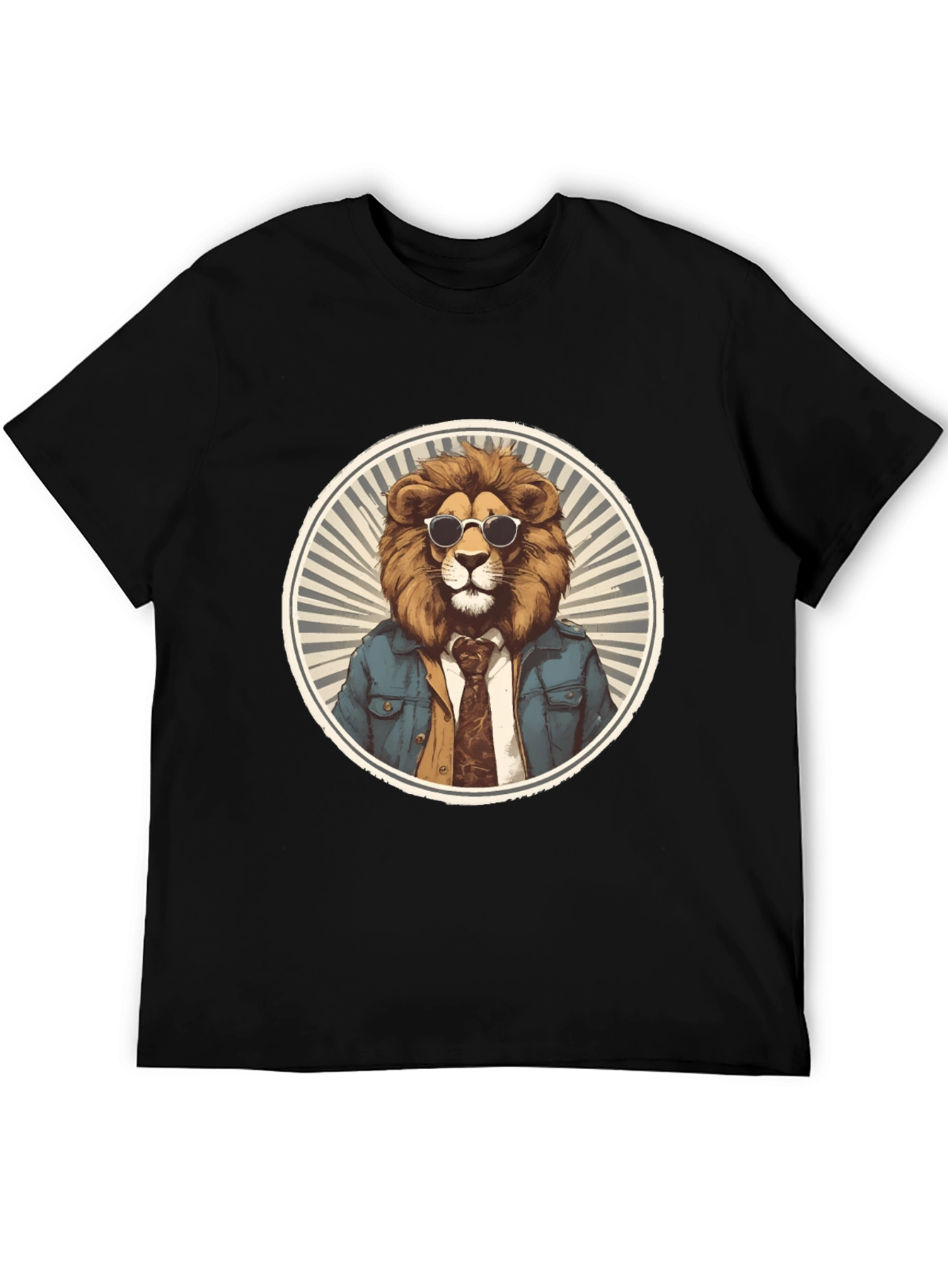 Cool Lion Graphic Tee - Black T-Shirt