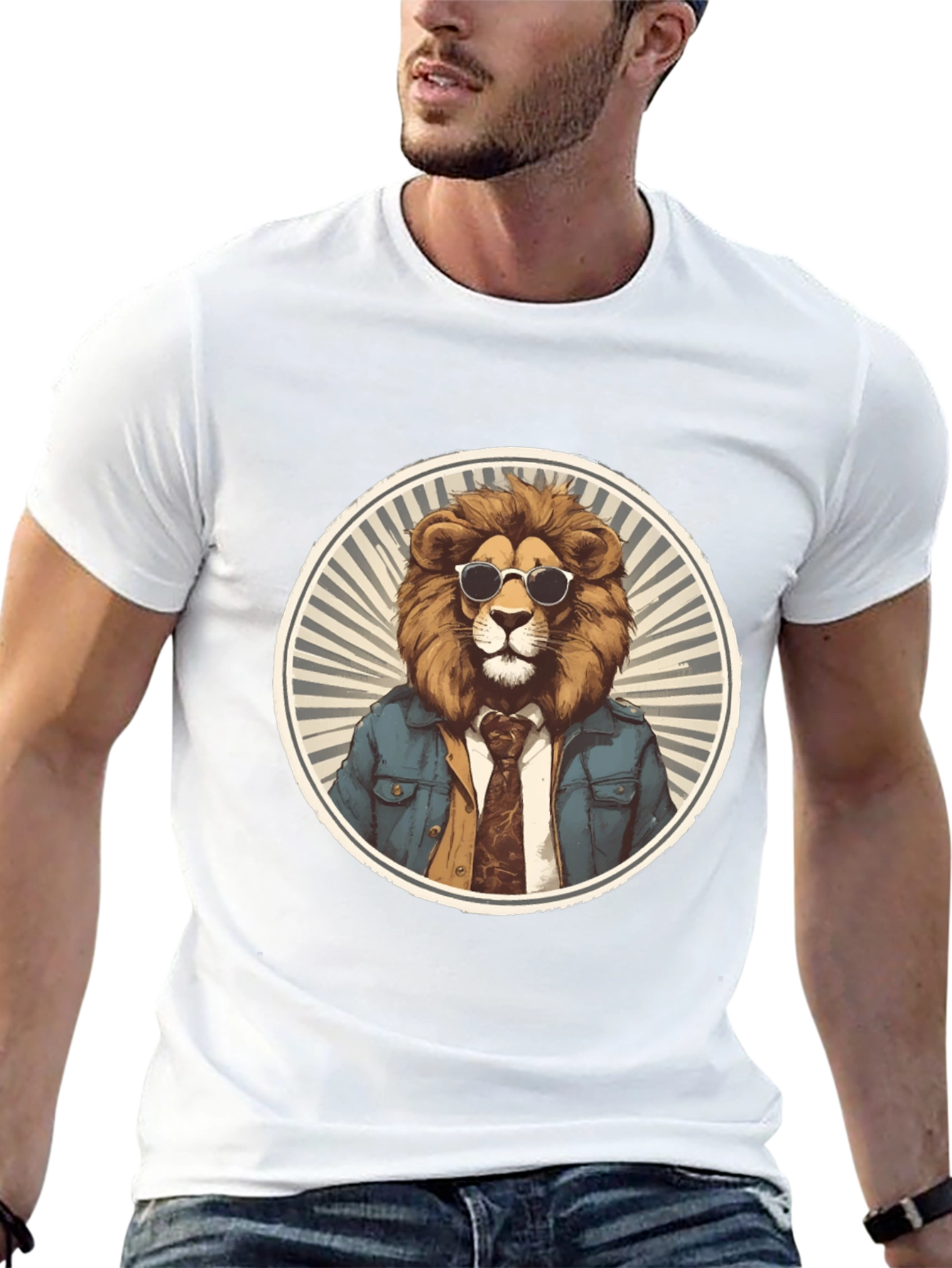 Cool Lion Graphic Tee - Black T-Shirt