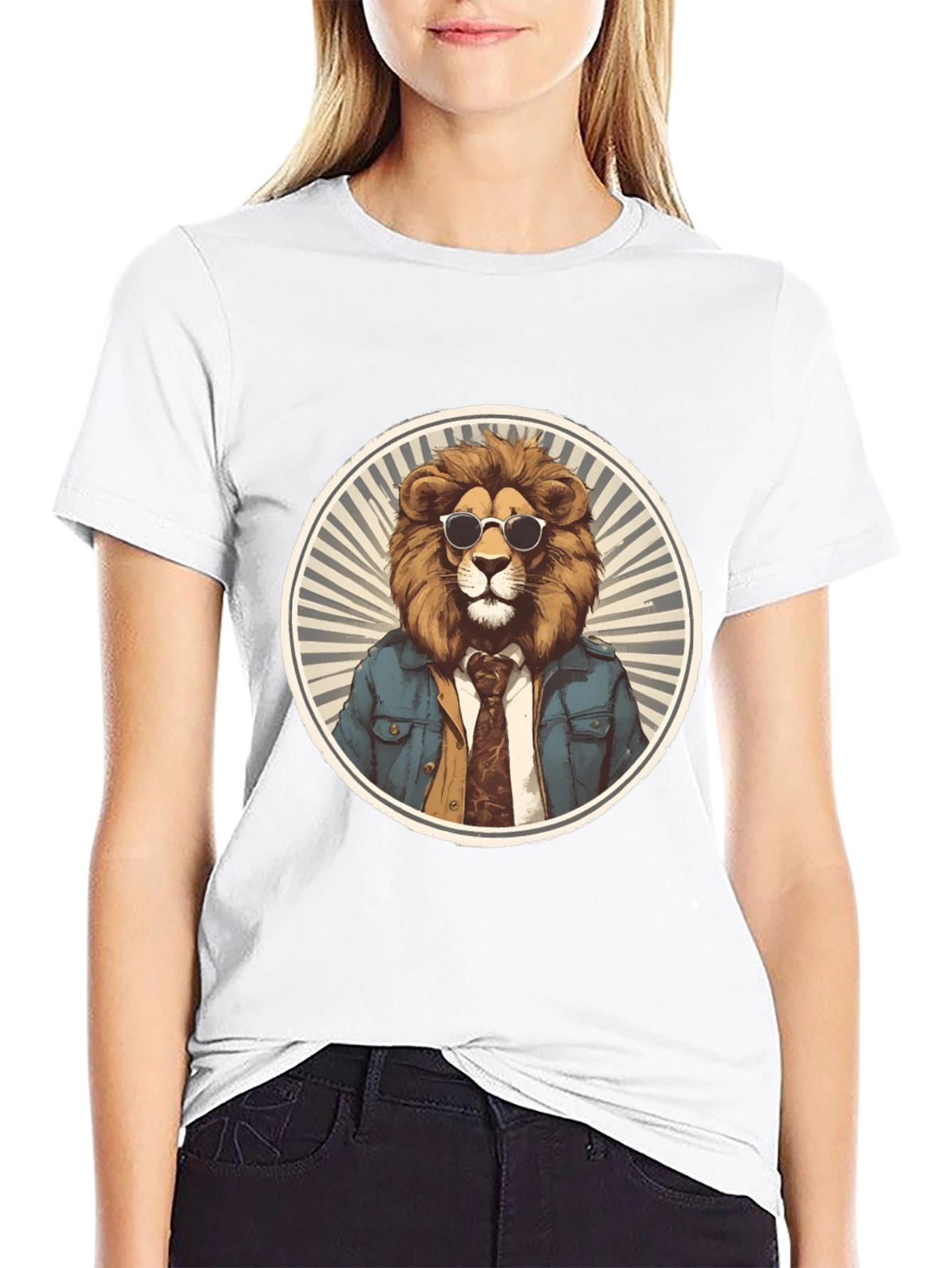 Cool Lion Graphic Tee - Black T-Shirt
