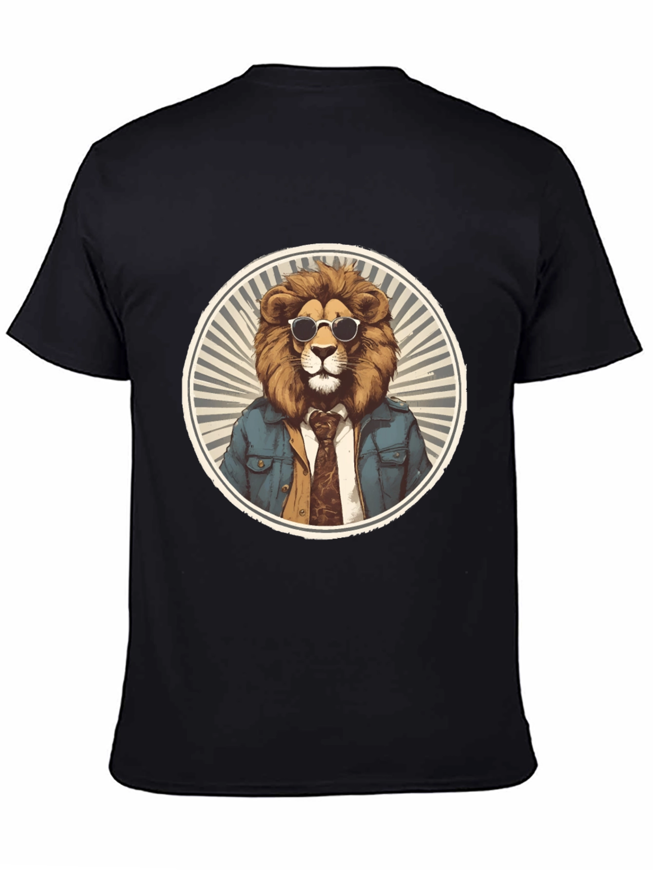 Cool Lion Graphic Tee - Black T-Shirt