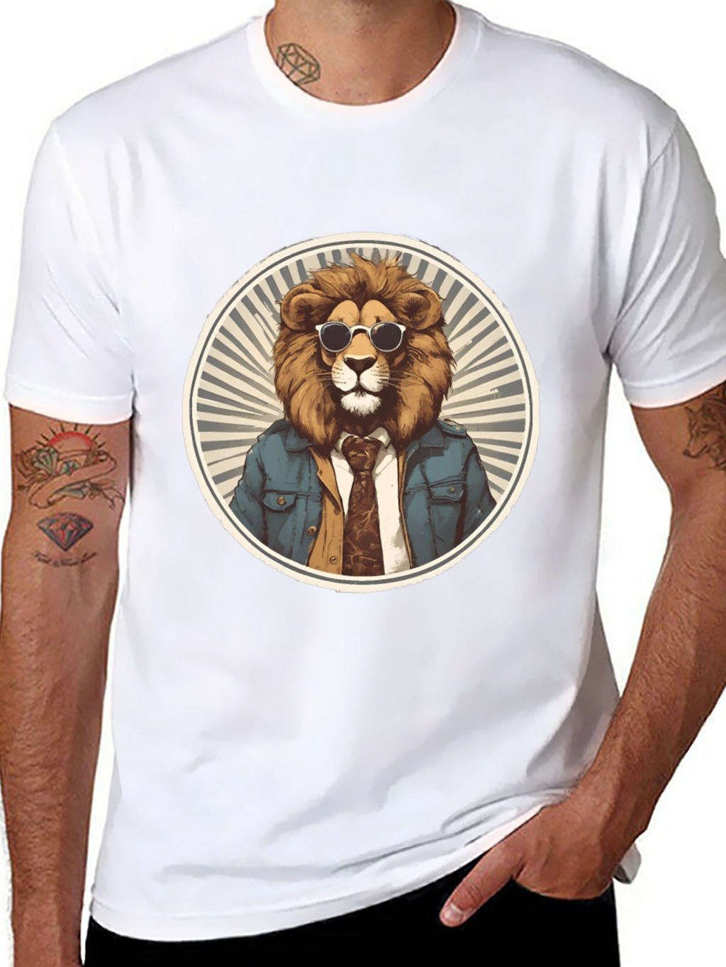 Cool Lion Graphic Tee - Black T-Shirt