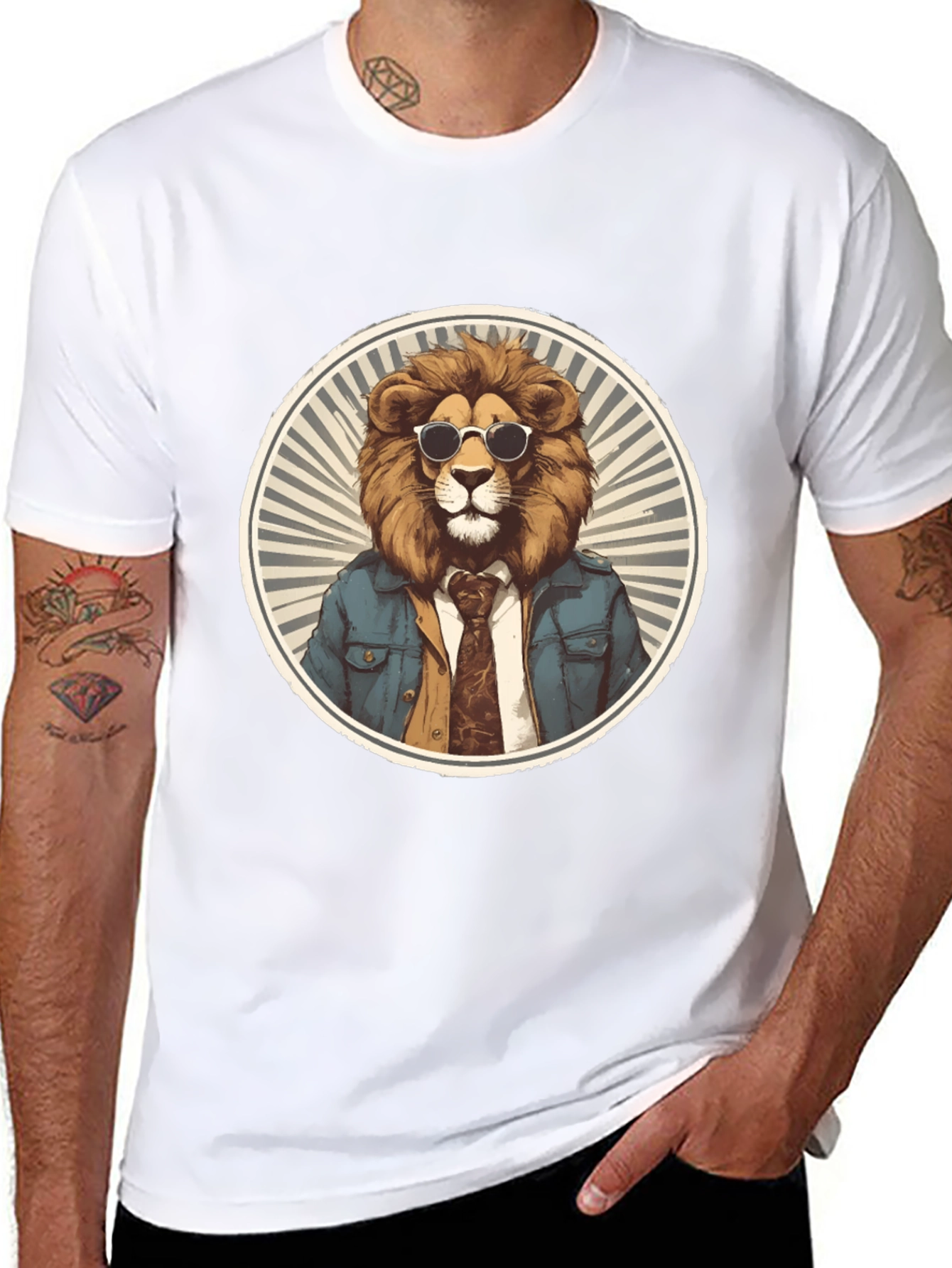 Cool Lion Graphic Tee - Black T-Shirt