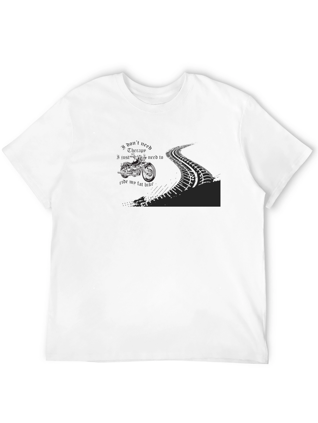 Mens Black Ride My Fat Bike Graphic Tee